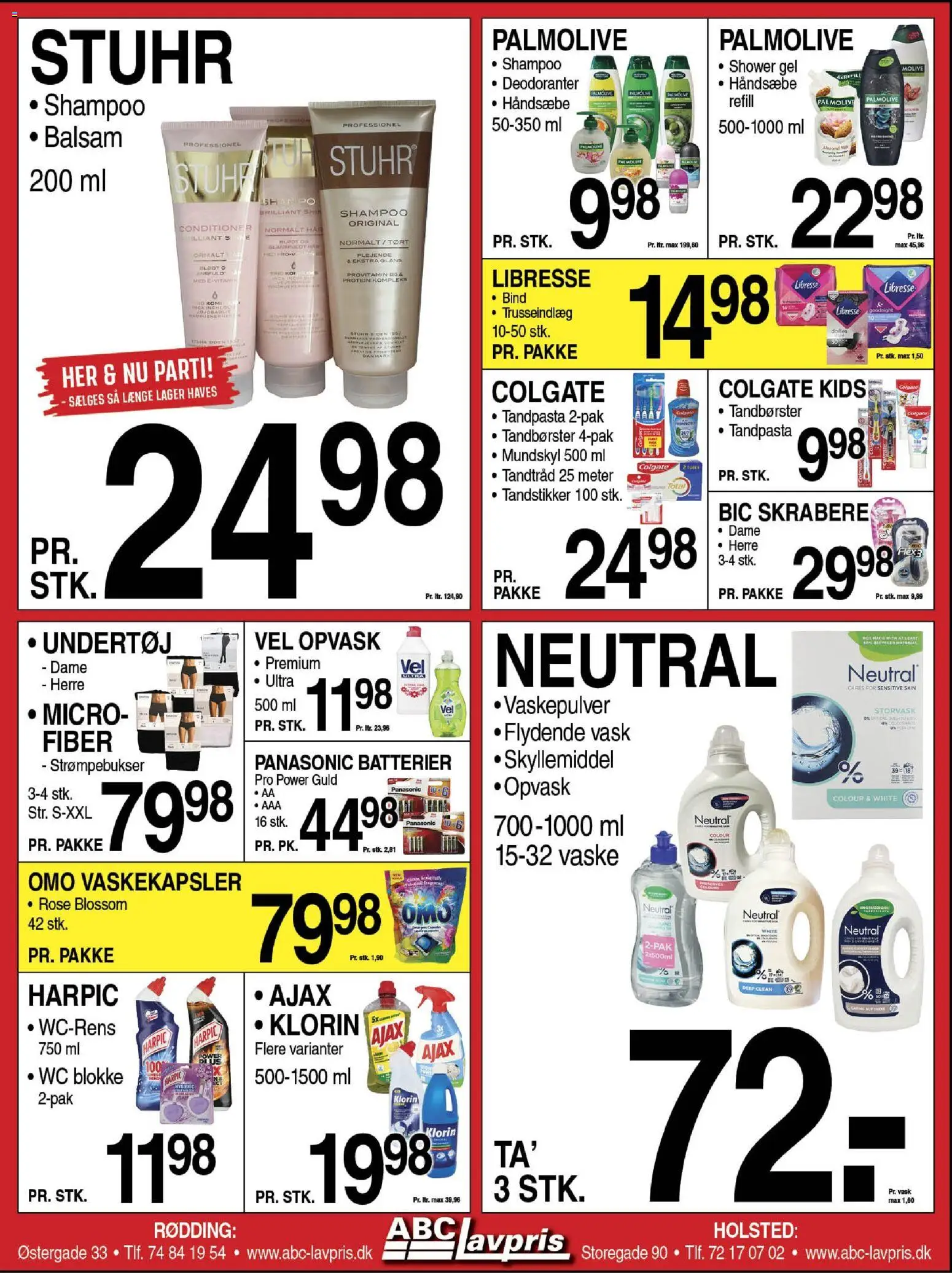 Abc Lavpris tilbudsavis – gyldig fra 12.11.2025 | Side: 8 | Produkter: Tandpasta, Vaskepulver, Skyllemiddel, Undertøj