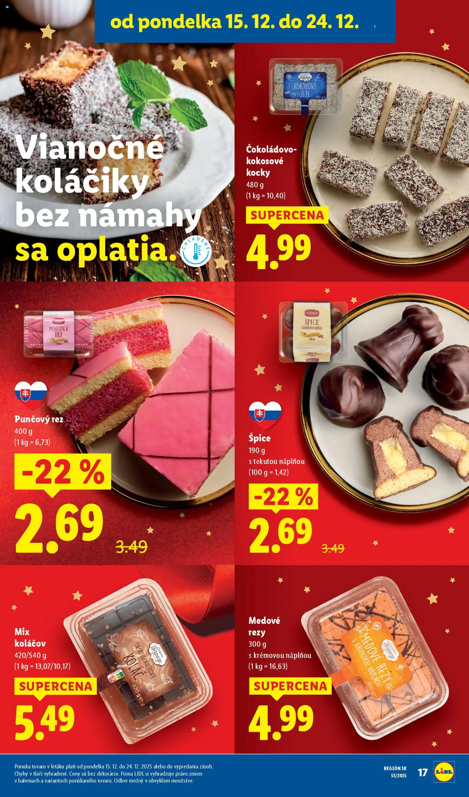 Nové Lidl akcie – leták je platný od 18.12.2025 | Strana: 54 | Produkty: Koláč