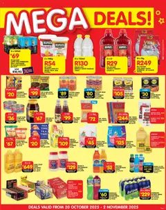 Shoprite specials catalogue – valid from 20.10.2025 | Page: 3 | Products: Chocolate, Juice, Beef, Fruit