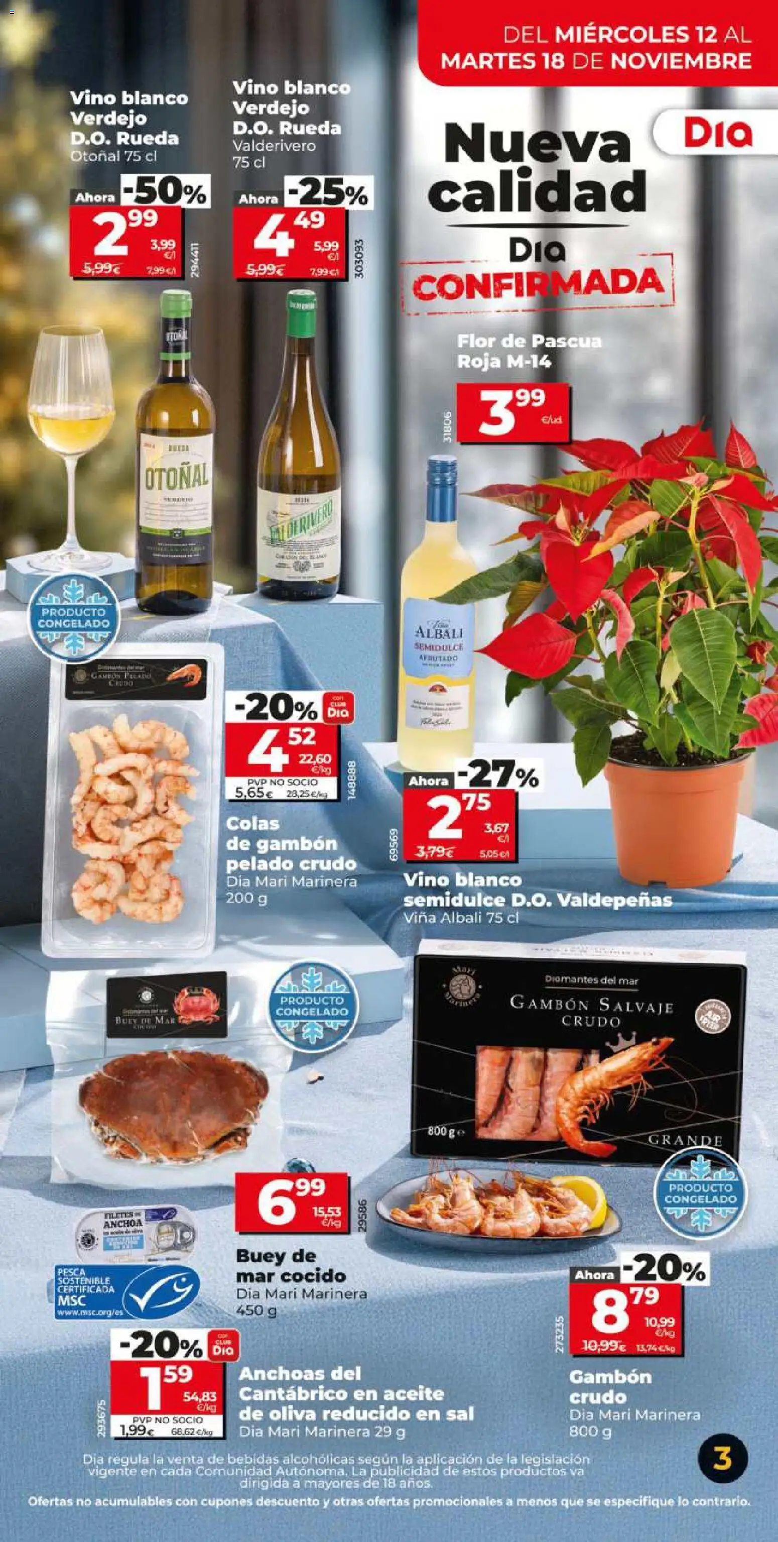 Dia - folleto Market │ válido desde el 12.11.2025 | Página: 3 | Productos: Aceite, Vino, Aceite de oliva, Anchoa