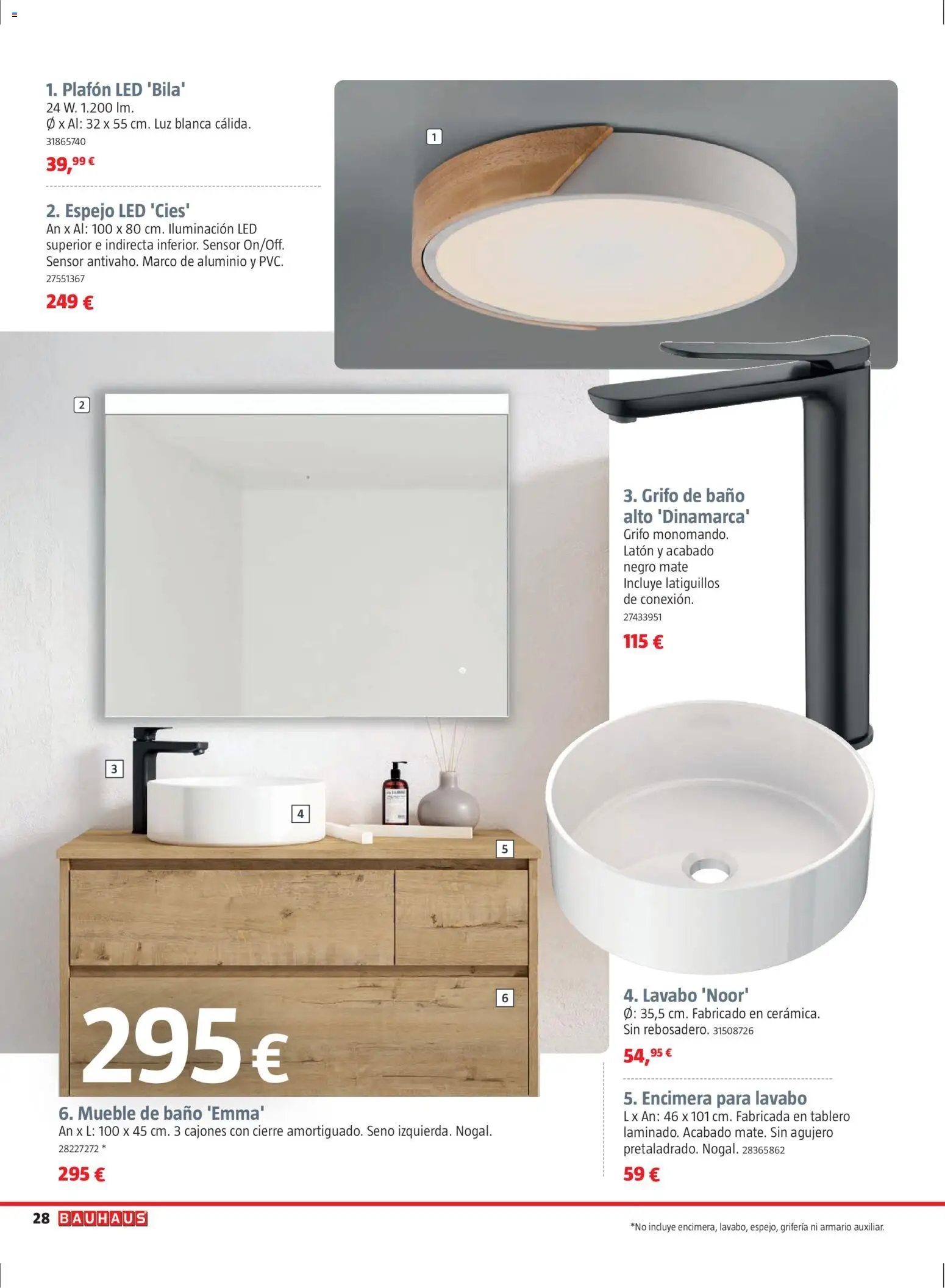 Bauhaus folleto Renueva │ válido desde el 02.03.2026 | Página: 28 | Productos: Marco, Galette de chaise, Lavabo, Espejo