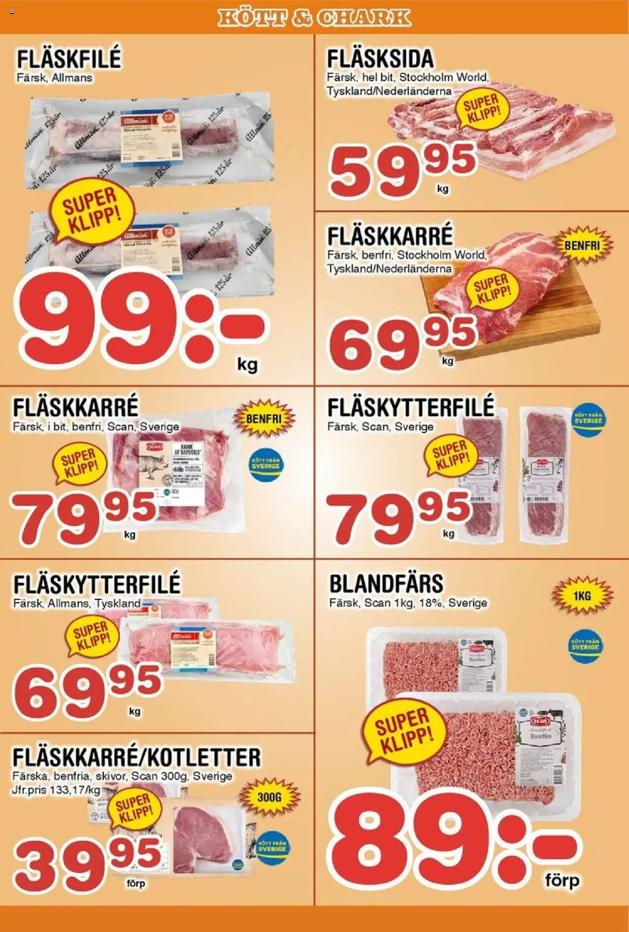 Nya Pulsen reklamblad aktuell från 13.10.2025 | Sida: 4 | Produkter: Fläskytterfilé, Blandfärs