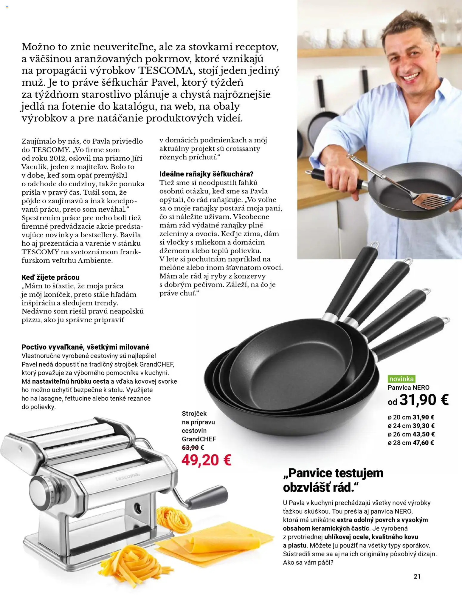 Nové TESCOMA akcie – leták je platný od 01.11.2025 | Strana: 21 | Produkty: Strojček, Panvica, Rezance