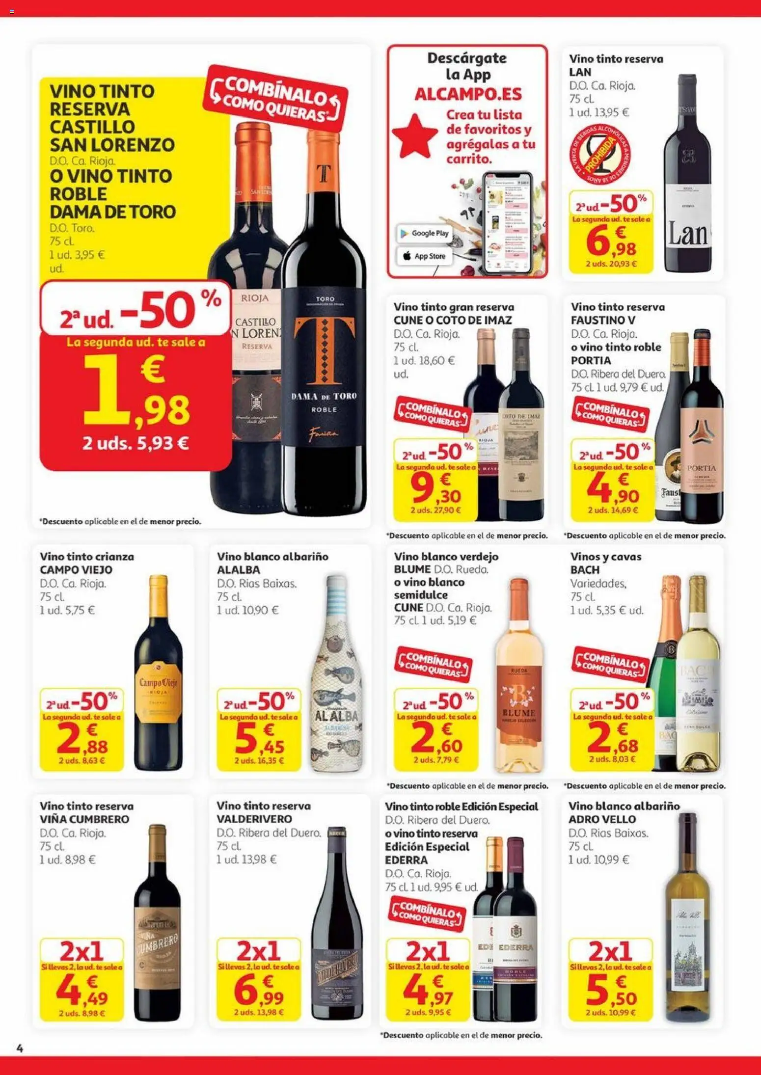 Alcampo - Canarias │ válido desde el 20.11.2025 | Página: 4 | Productos: Vino, Té