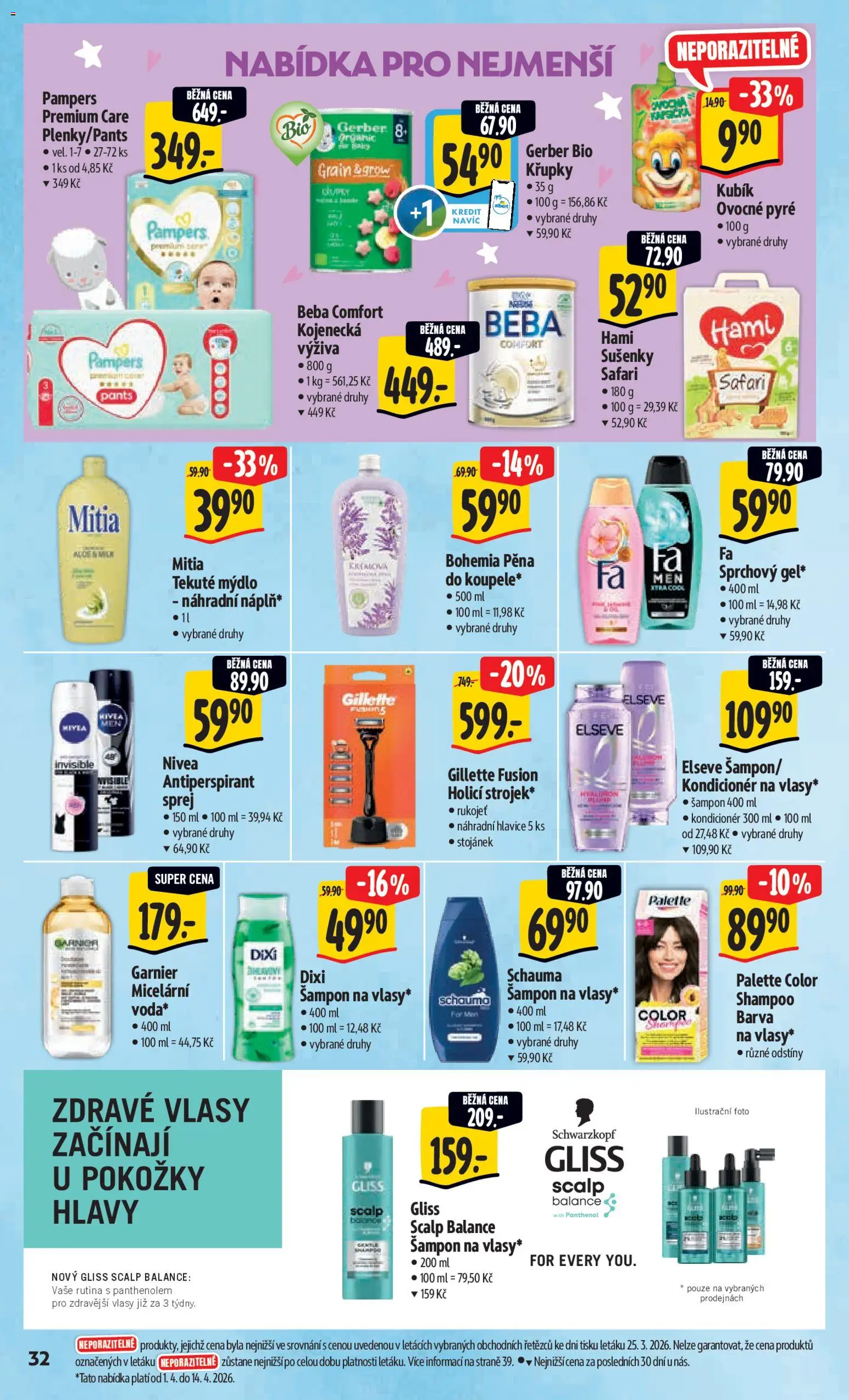 Albert leták - Hypermarket od 01.04.2026 | Strana: 40 | Produkty: Pampers, Křupky, Sušenky, Panthenol