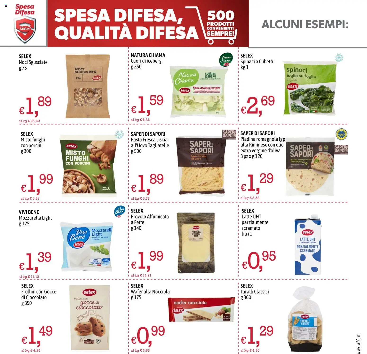 Volantino A&O del 05.03.2026 | Pagina: 5 | Prodotti: Tagliatelle, Mozzarella, Spinaci, Frollini