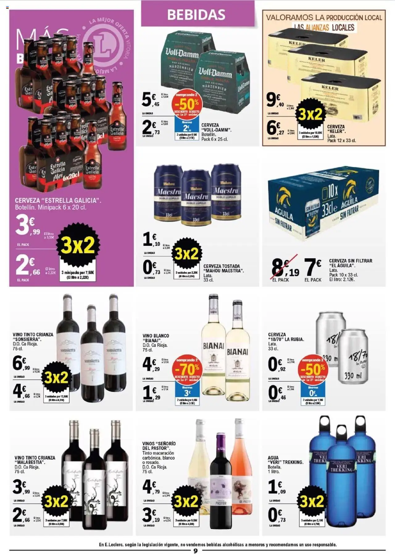 E.Leclerc folleto │ válido desde el 15.10.2025 | Página: 9 | Productos: Vino, Cerveza