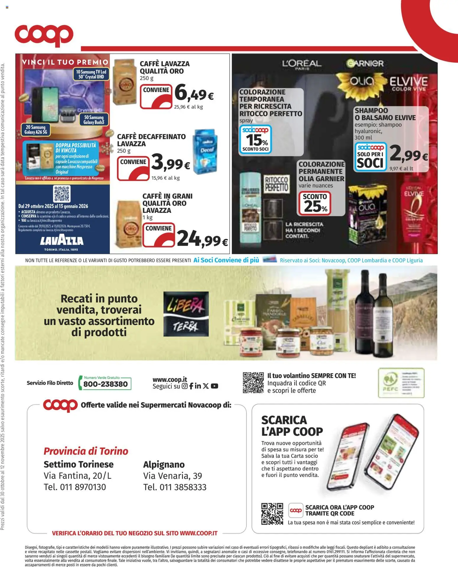 Volantino COOP del 30.10.2025 | Pagina: 33 | Prodotti: Shampoo, Balsamo, Data, Caffè in grani