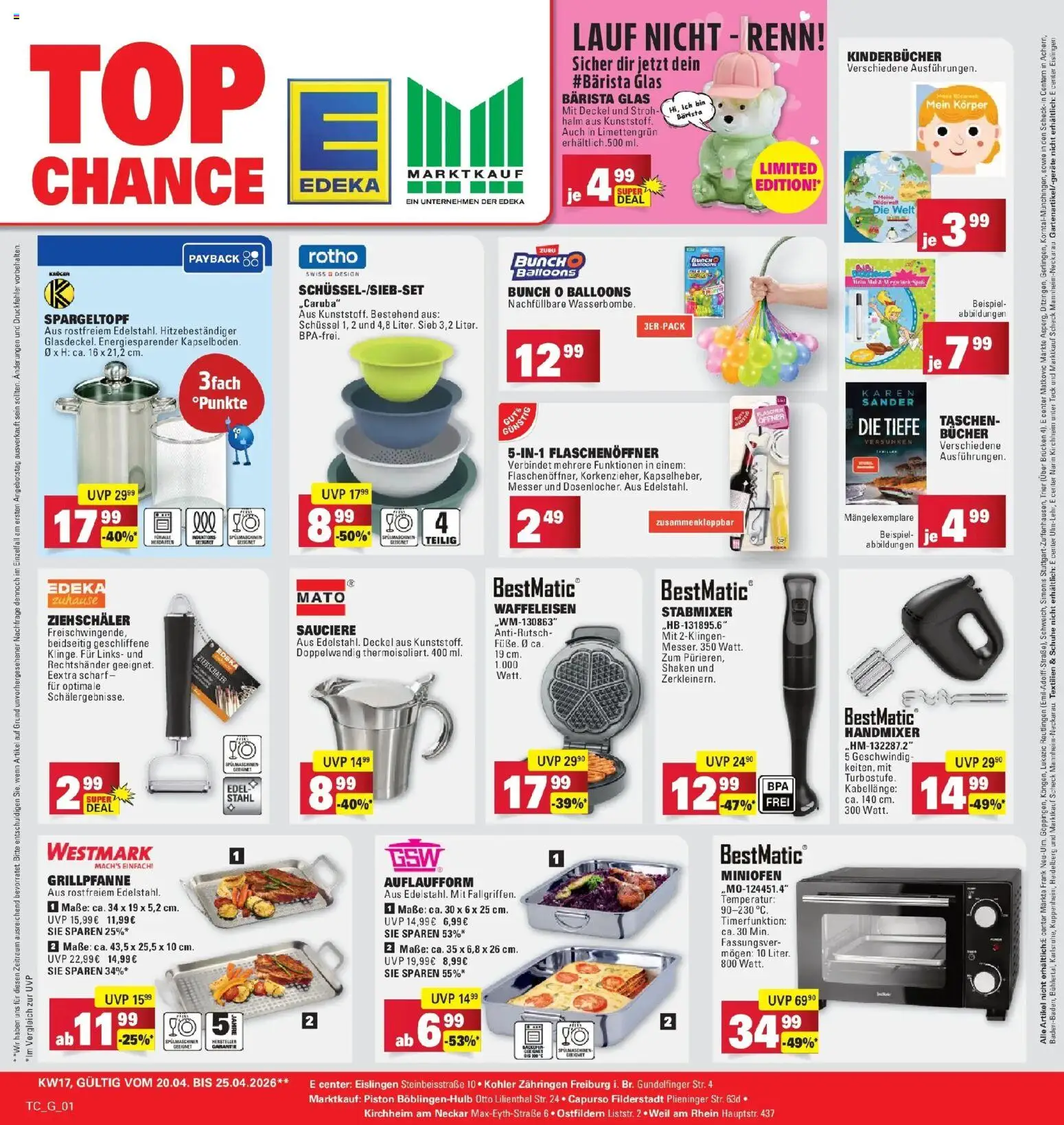 Edeka prospekt Göppingen	 – gültig ab 20.04.2026 | Seite: 33 | Produkte: Grill, Mixer, Handmixer, Waffeleisen