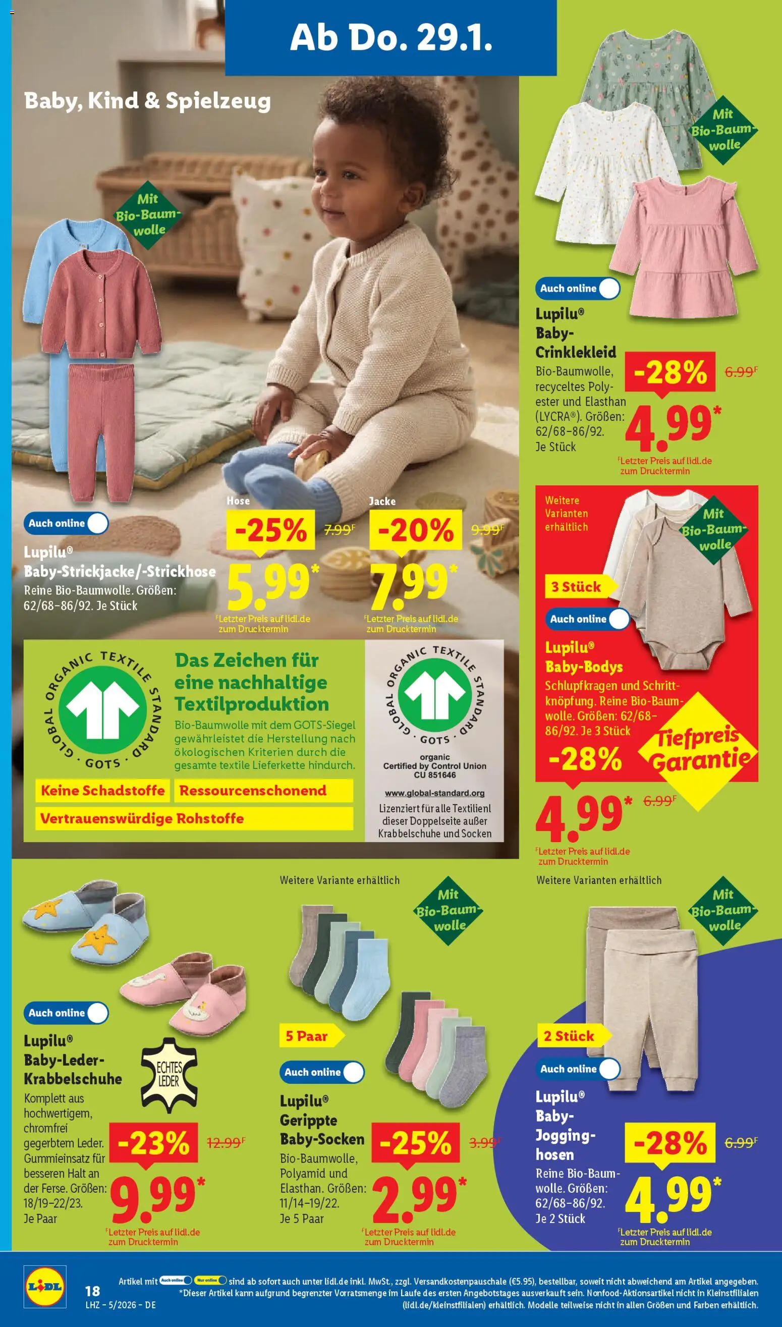 Lidl Prospekt Bernsdorf – gültig ab 26.01.2026 | Seite: 38 | Produkte: Jacke, Hose, Socken