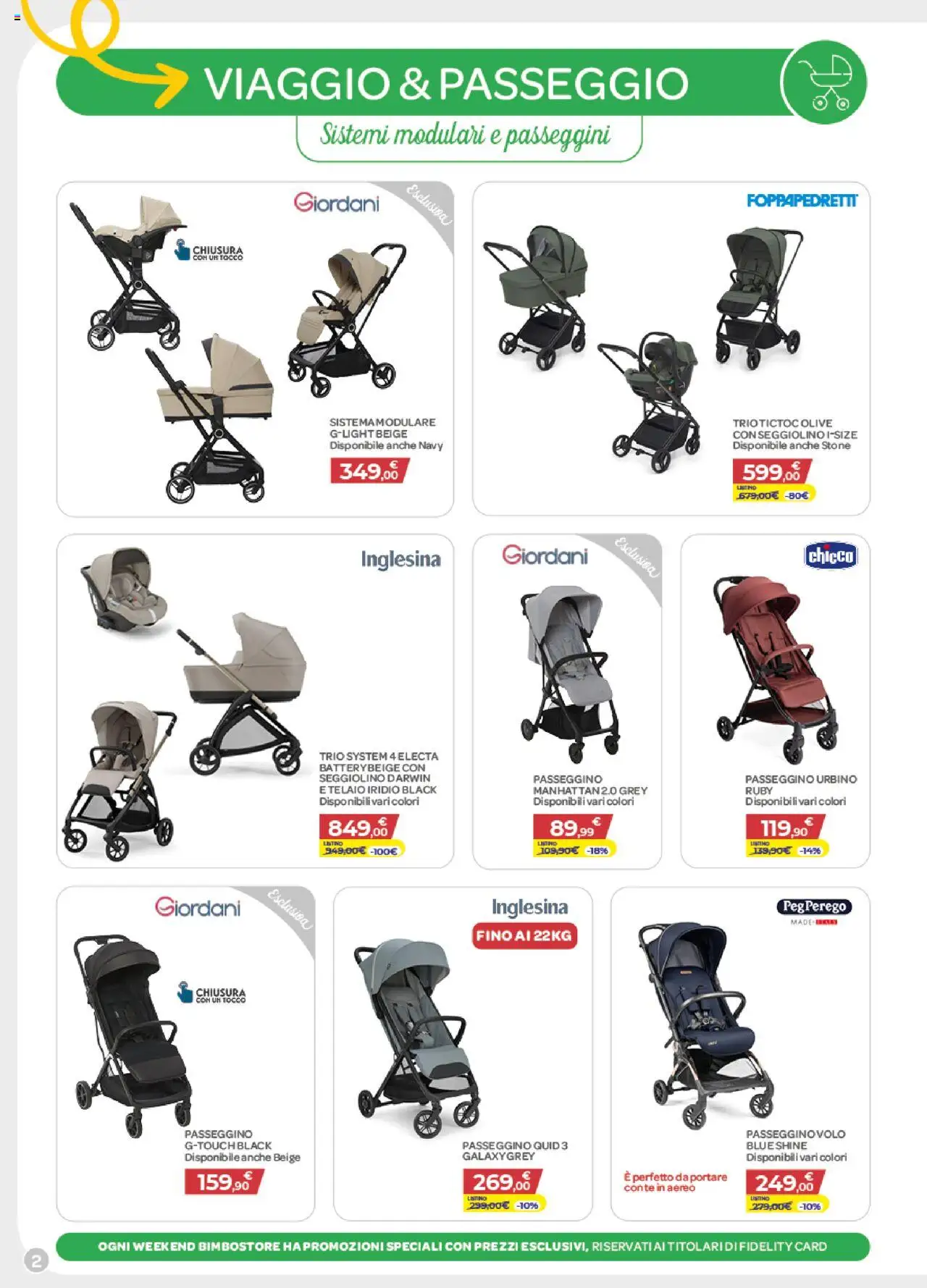 Volantino Bimbo store del 16.10.2025 | Pagina: 2 | Prodotti: Olive, Passeggino, Seggiolino