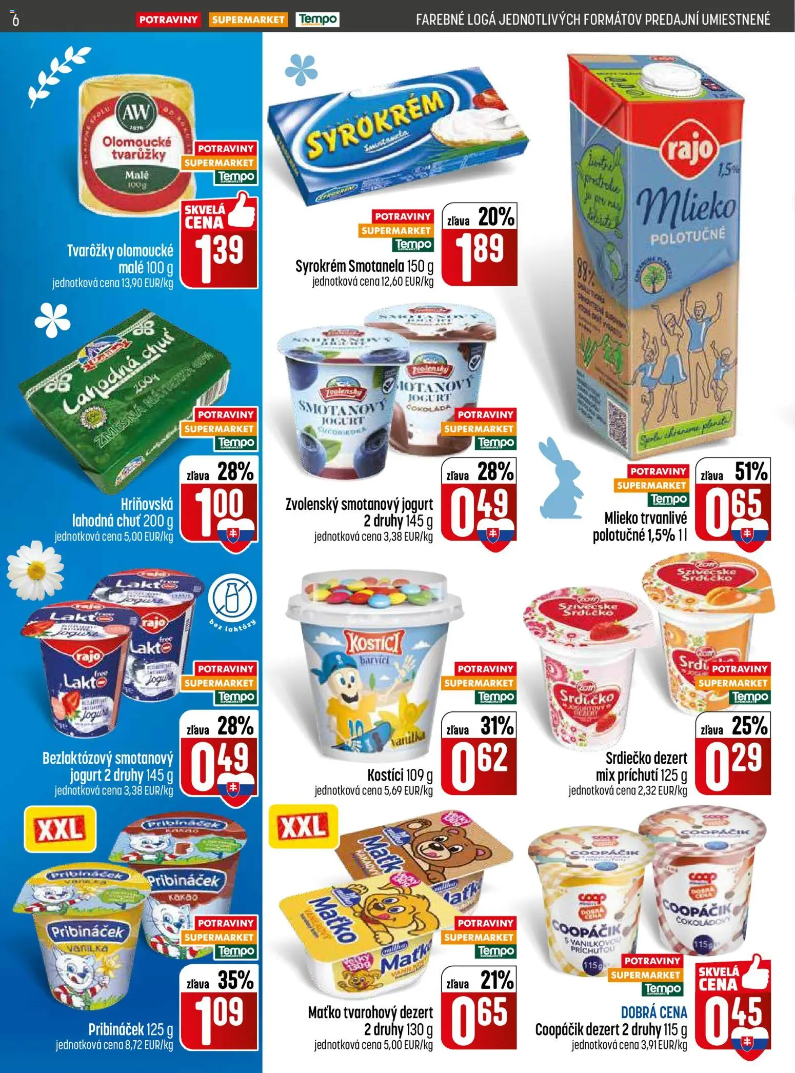 Nové COOP Jednota akcie – leták je platný od 26.03.2026 | Strana: 6 | Produkty: Mlieko, Jogurt, Kakao