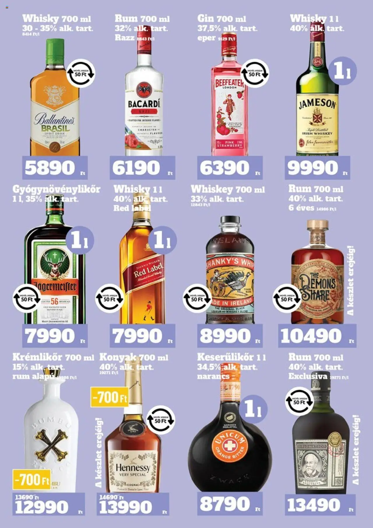 Family Diszkont akciós ujság - amely érvényes a következő dátumtól: 29.05.2025 | Oldal: 14 | Termékek: Whiskey, Jameson, Rum, Narancs