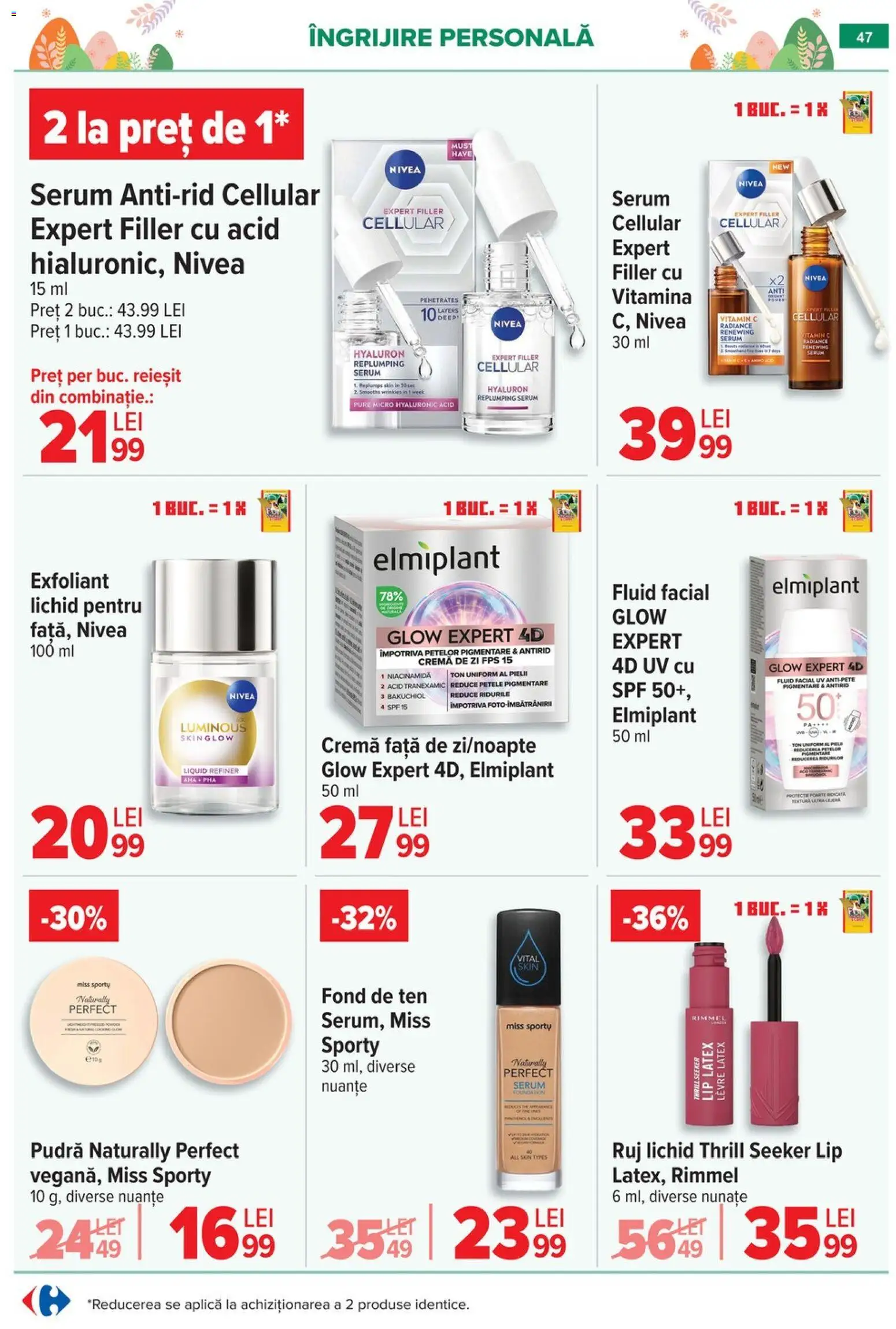 Noul catalog Carrefour – valabil de la 06.04.2026 | Pagină: 53 | Produse: Fond de ten, Exfoliant, Serum, Pudră