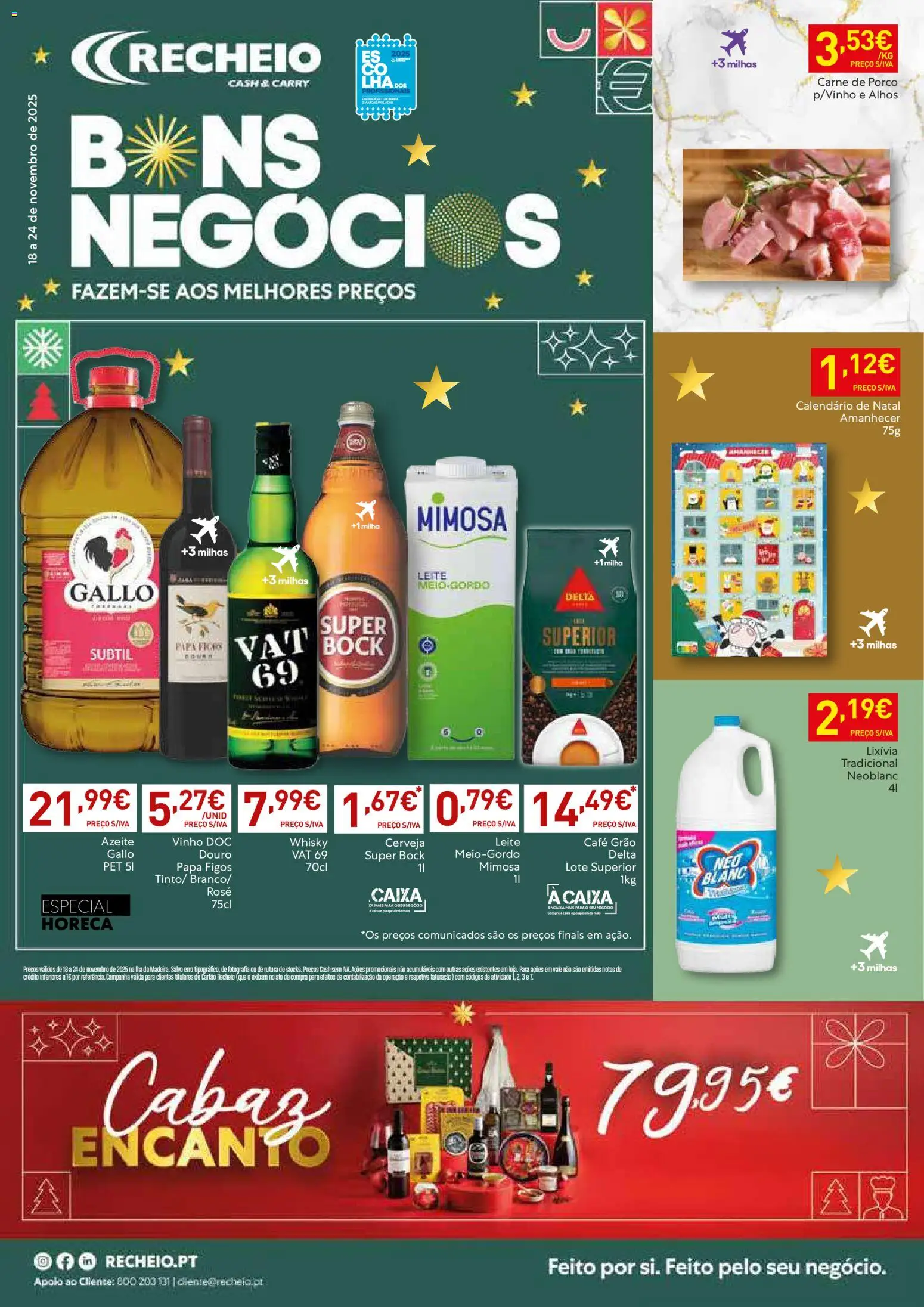 Recheio -  Madeira │ válido de 18.11.2025 | Página: 1 | Produtos: Alhos, Caixa, Carne de porco, Calça