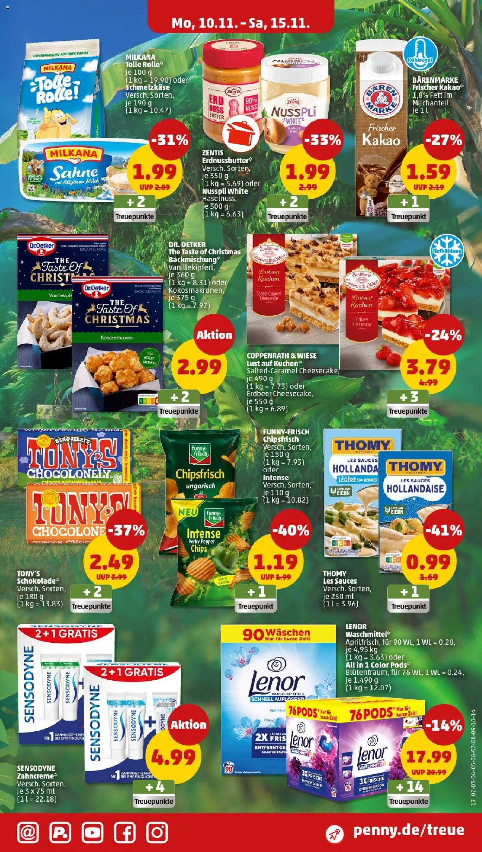 Penny - Niedersachsen – gültig ab 10.11.2025 | Seite: 17 | Produkte: Lenor, Milch, Funny frisch, Kuchen