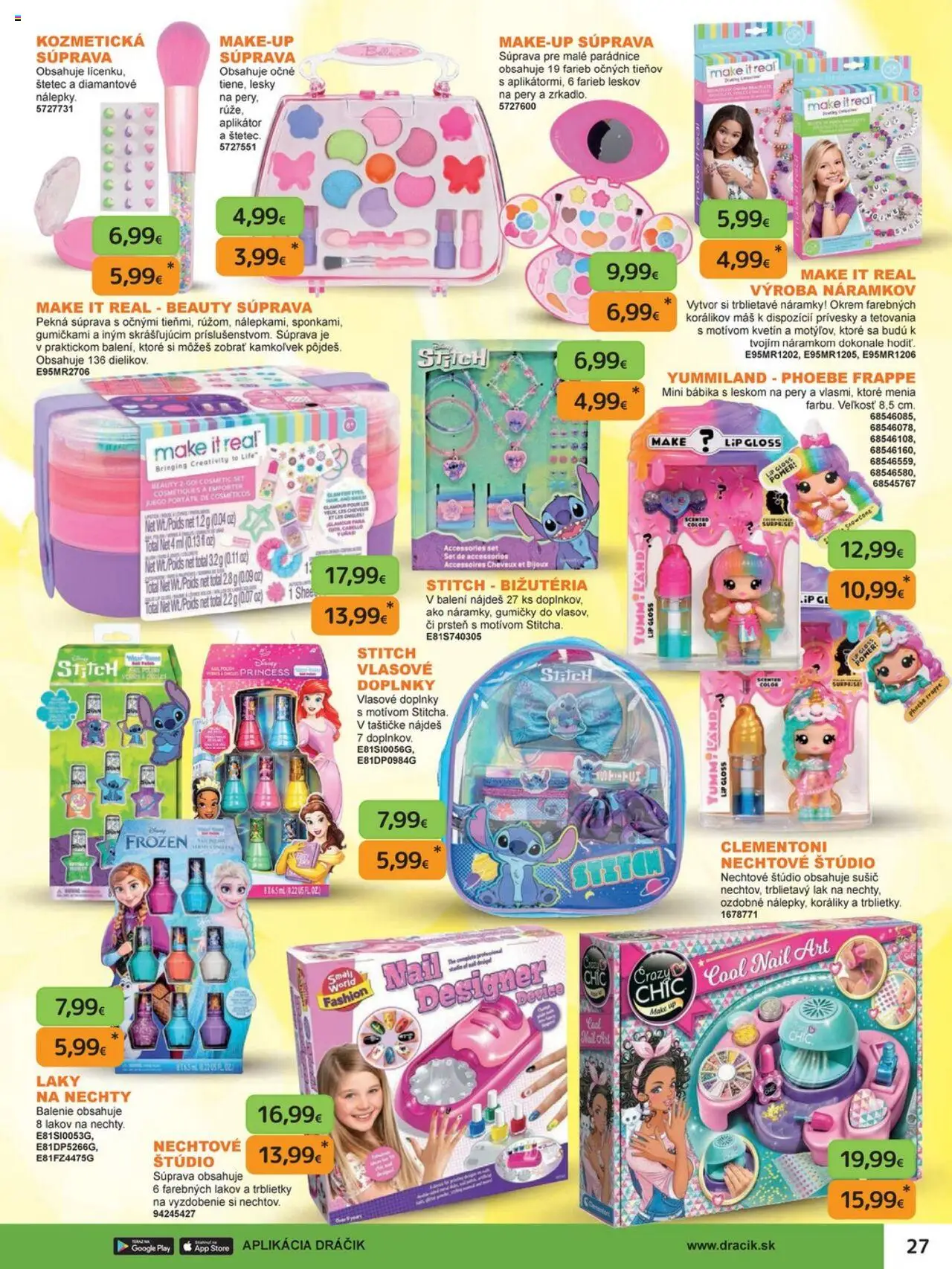 Nové Dráčik akcie – leták je platný od 03.10.2025 | Strana: 27 | Produkty: Make up, Štetec