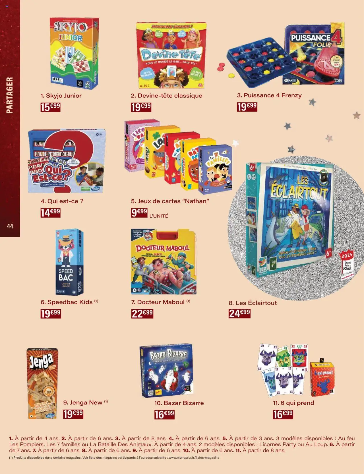 {H1} | Page: 44 | Produits: Sucre, Skyjo, Jeux