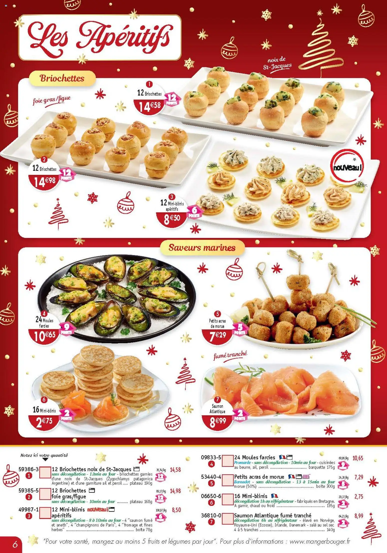 {H1} | Page: 6 | Produits: Four, Sel, Morue, Fromage