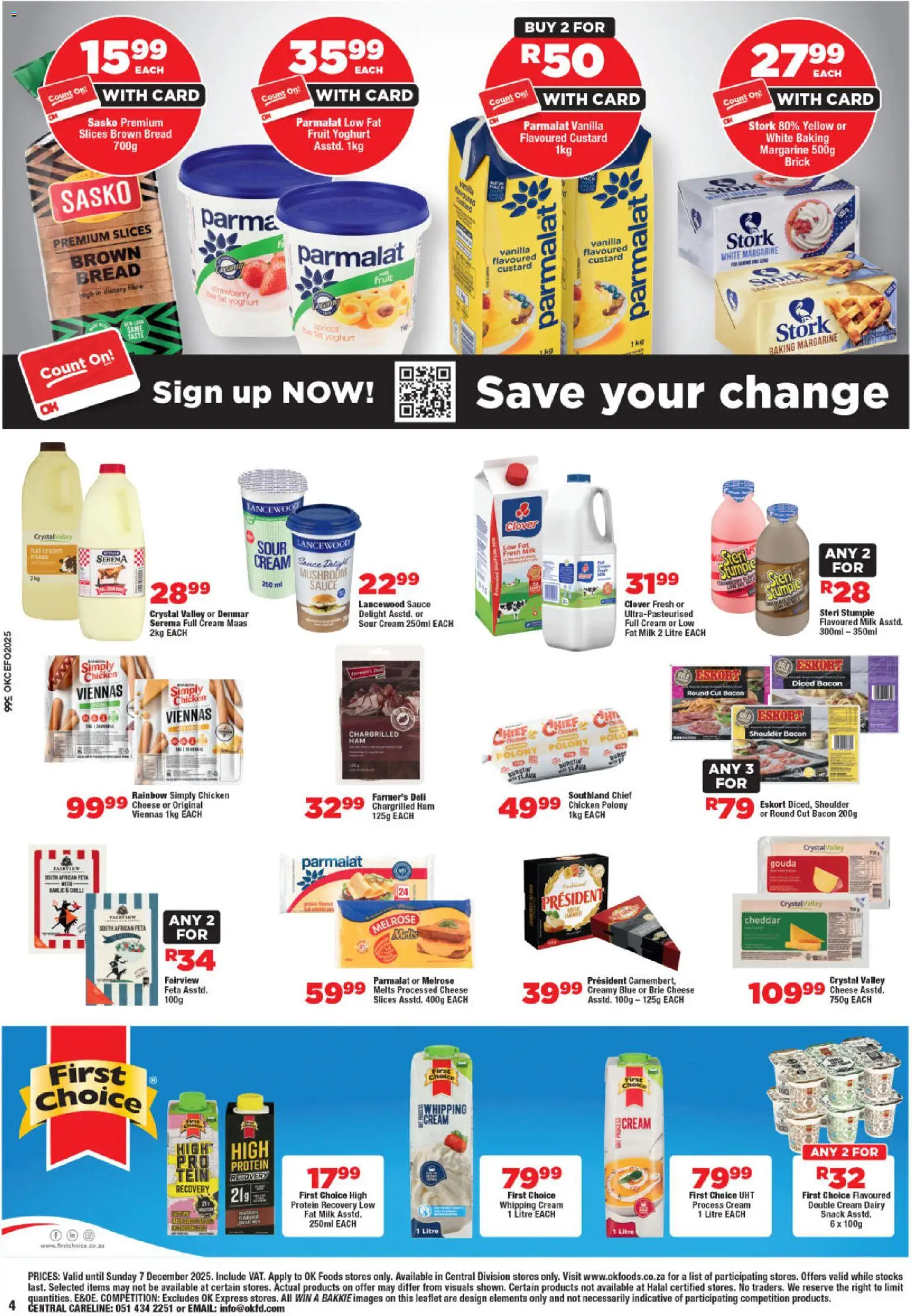 New OK Foods catalogue – valid from 25.11.2025 | Page: 4 | Products: Detergente líquido, Margarine, Sour cream, Garlic