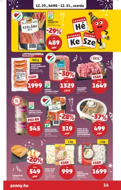 NÁDUDVARI SERTÉS DEBRECENI KOLBÁSZ*, csípős, csemege 900 g, 2221 Ft/kg - amely érvényes a következő dátumtól: 27.12.2025 | Oldal: 18