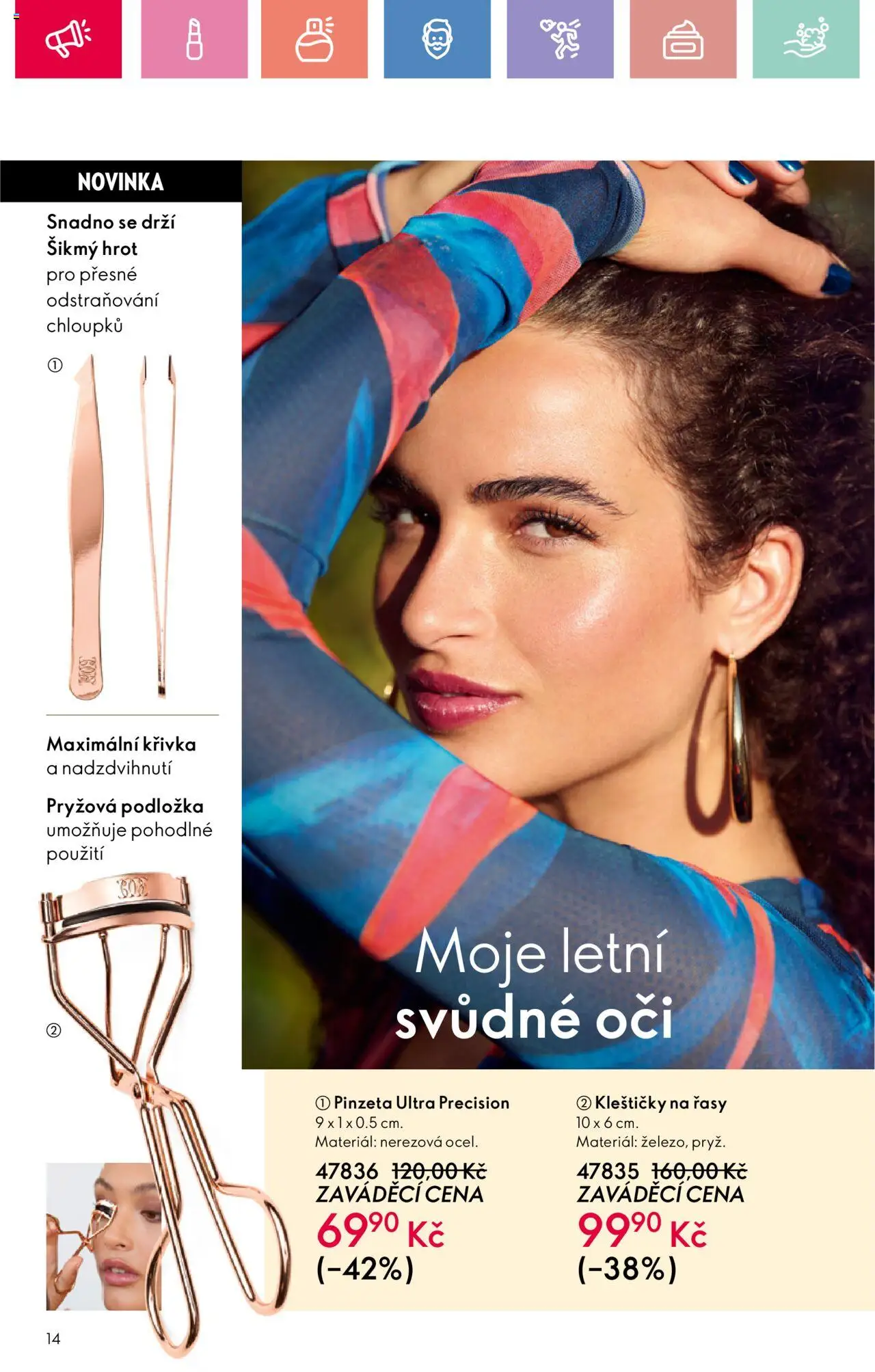 Oriflame katalog č.10/2025 od 06.07.2025 | Strana: 14 | Produkty: Kleštičky na řasy
