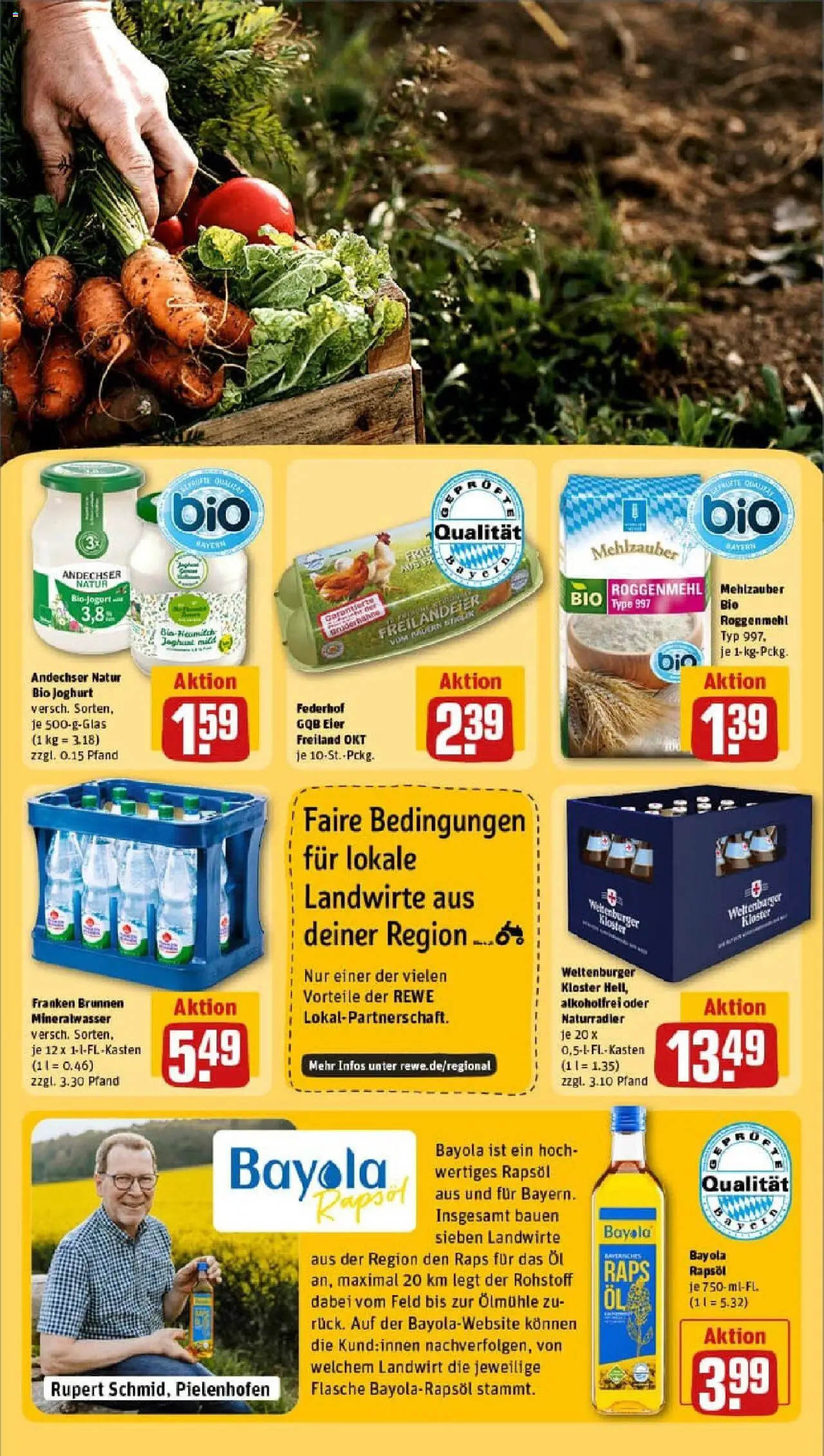 Rewe prospekt Lenting	 - gültig ab dem 27.07.2025 | Seite: 25 | Produkte: Eier, Öl, Rapsöl, Mineralwasser