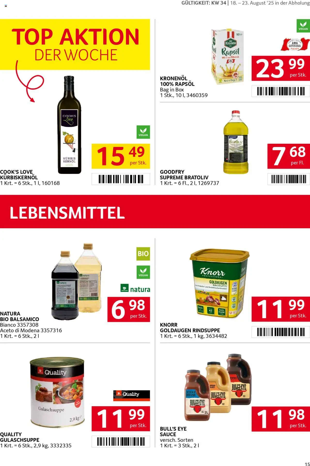 Transgourmet Flugblatt gültig ab 17.08.2025 | Seite: 14 | Produkte: Kürbis, Libacomb, Box