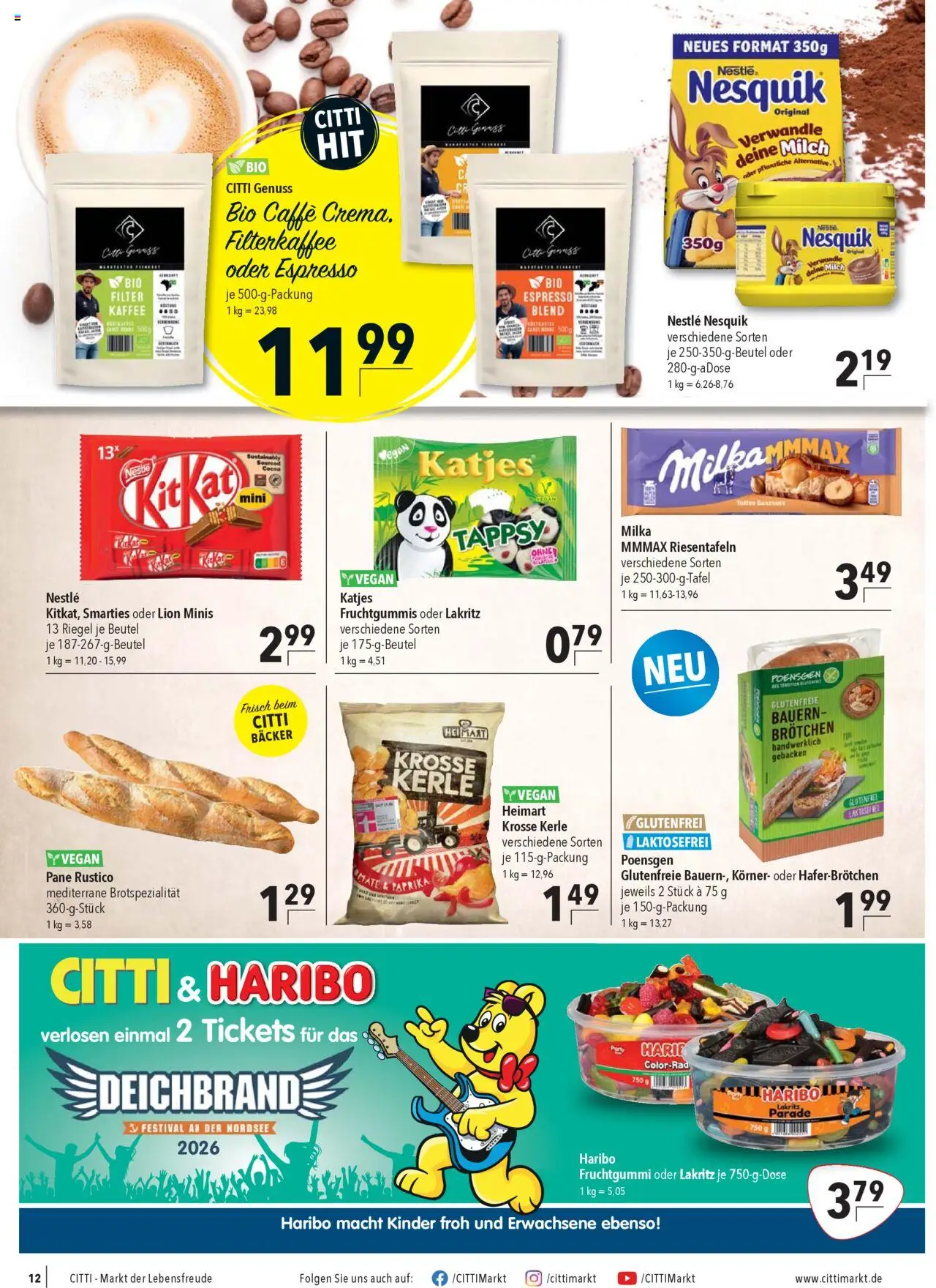 CITTI Markt Prospekt 	 - gültig ab dem 20.08.2025 | Seite: 14 | Produkte: Kaffee, Smarties, Pane, Paprika