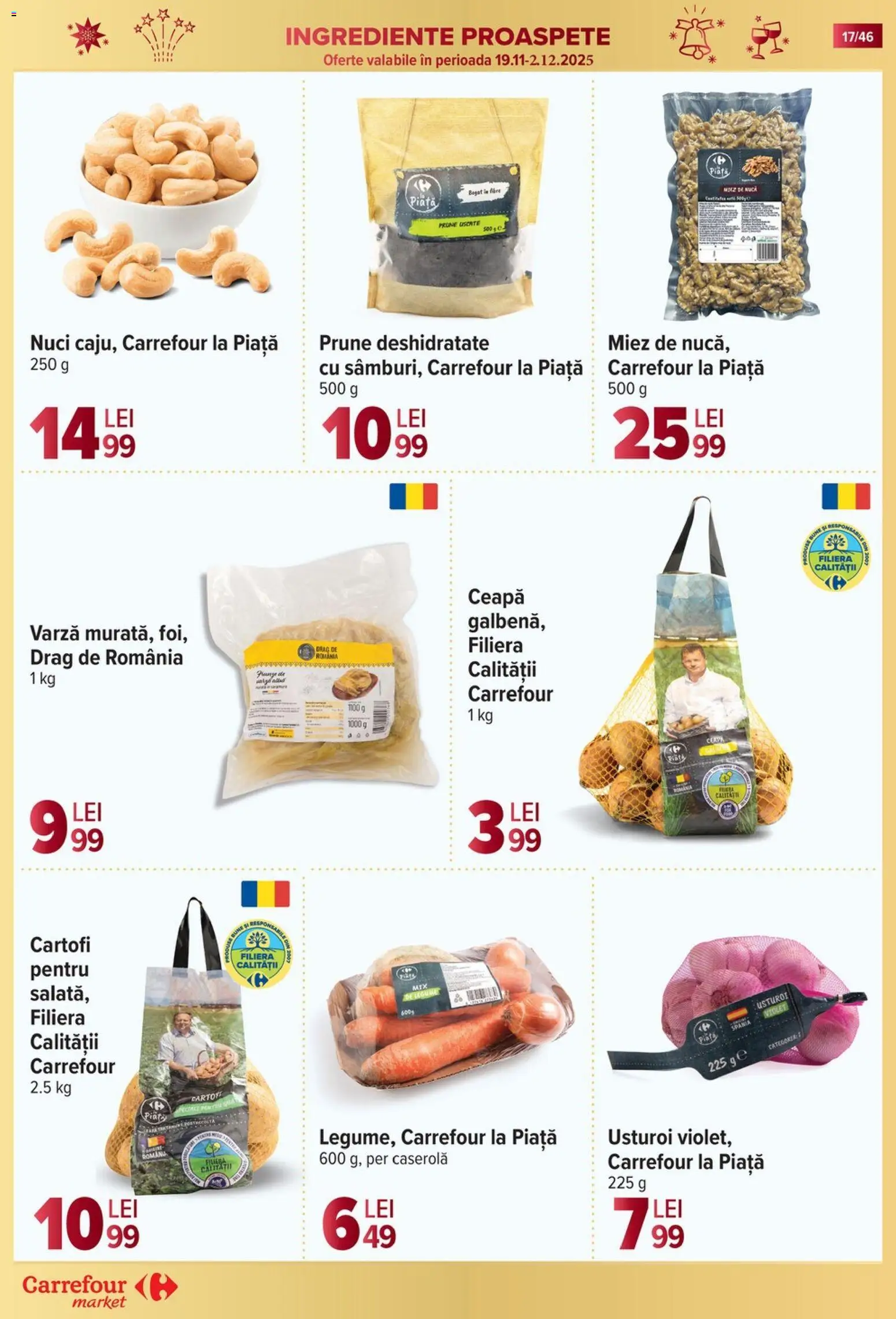 Noul catalog Carrefour – valabil de la 19.11.2025 | Pagină: 17 | Produse: Prune, Cartofi, Ceapă, Usturoi