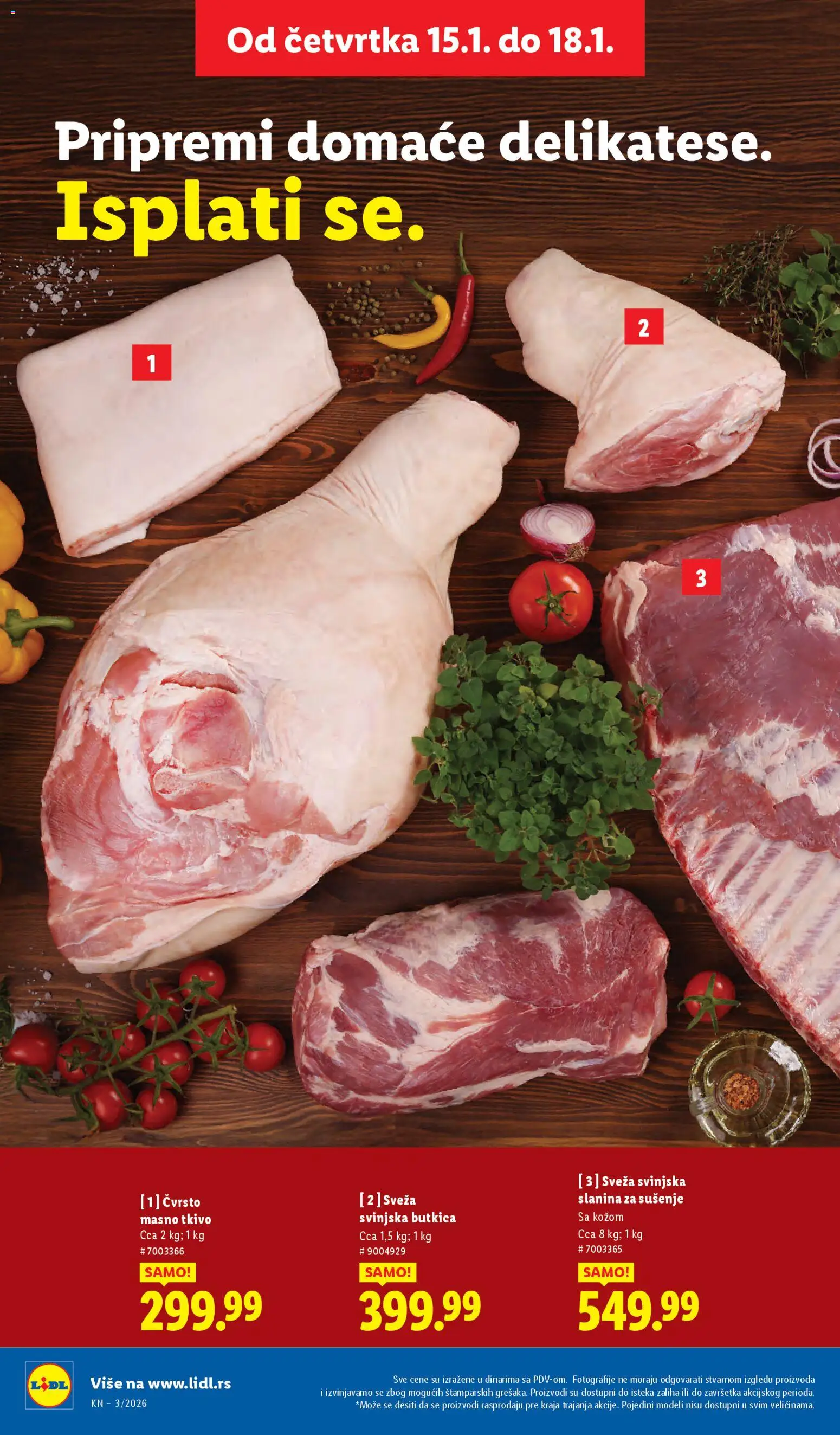 Lidl katalog - važi od 15.01.2026 | Strana: 16 | Proizvode: Svinjska butkica, Slanina