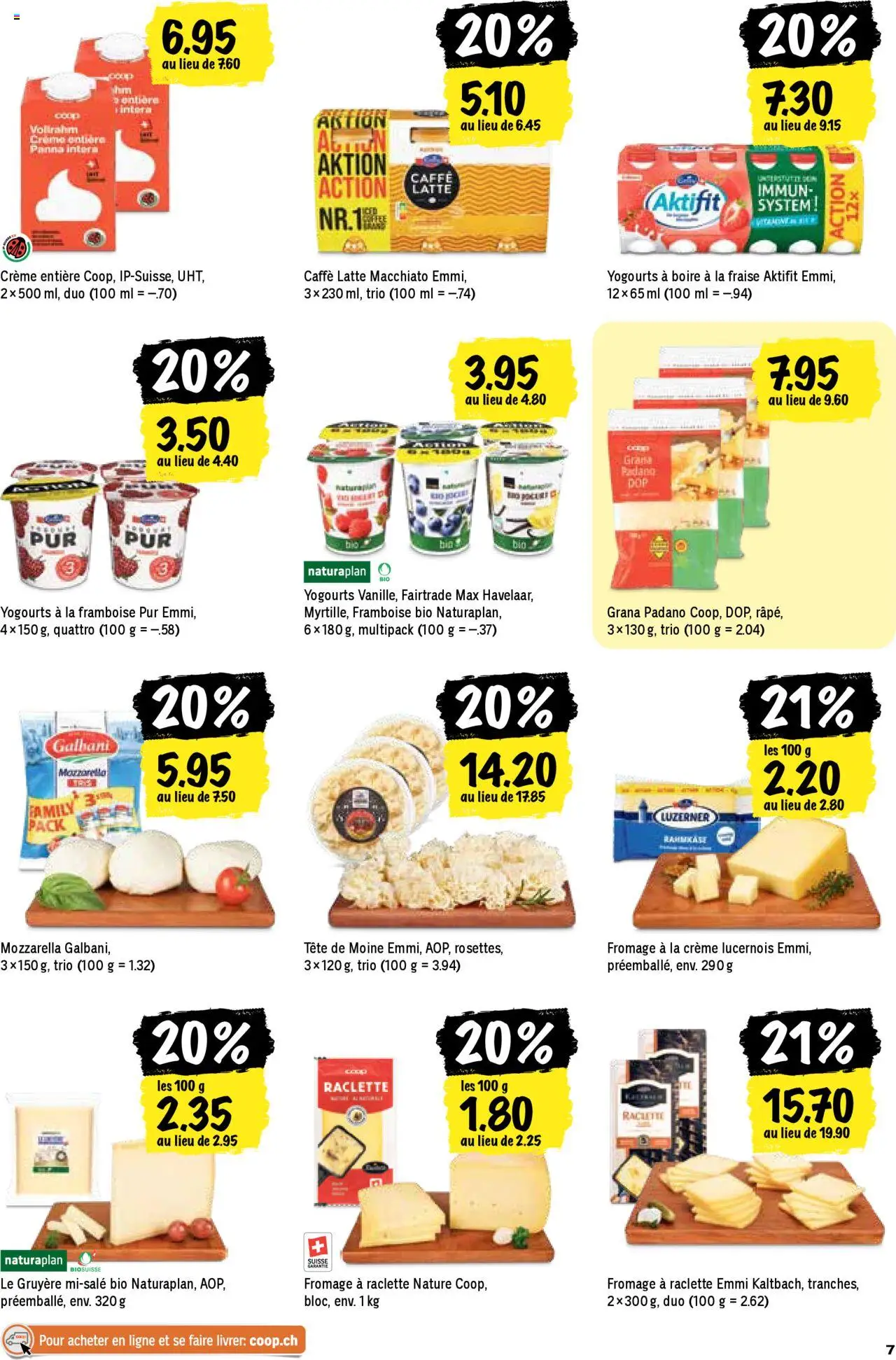 Coop - Les actions de la semaine – gültig ab 23.10.2025 | Seite: 7 | Produkte: Raclette, Creme