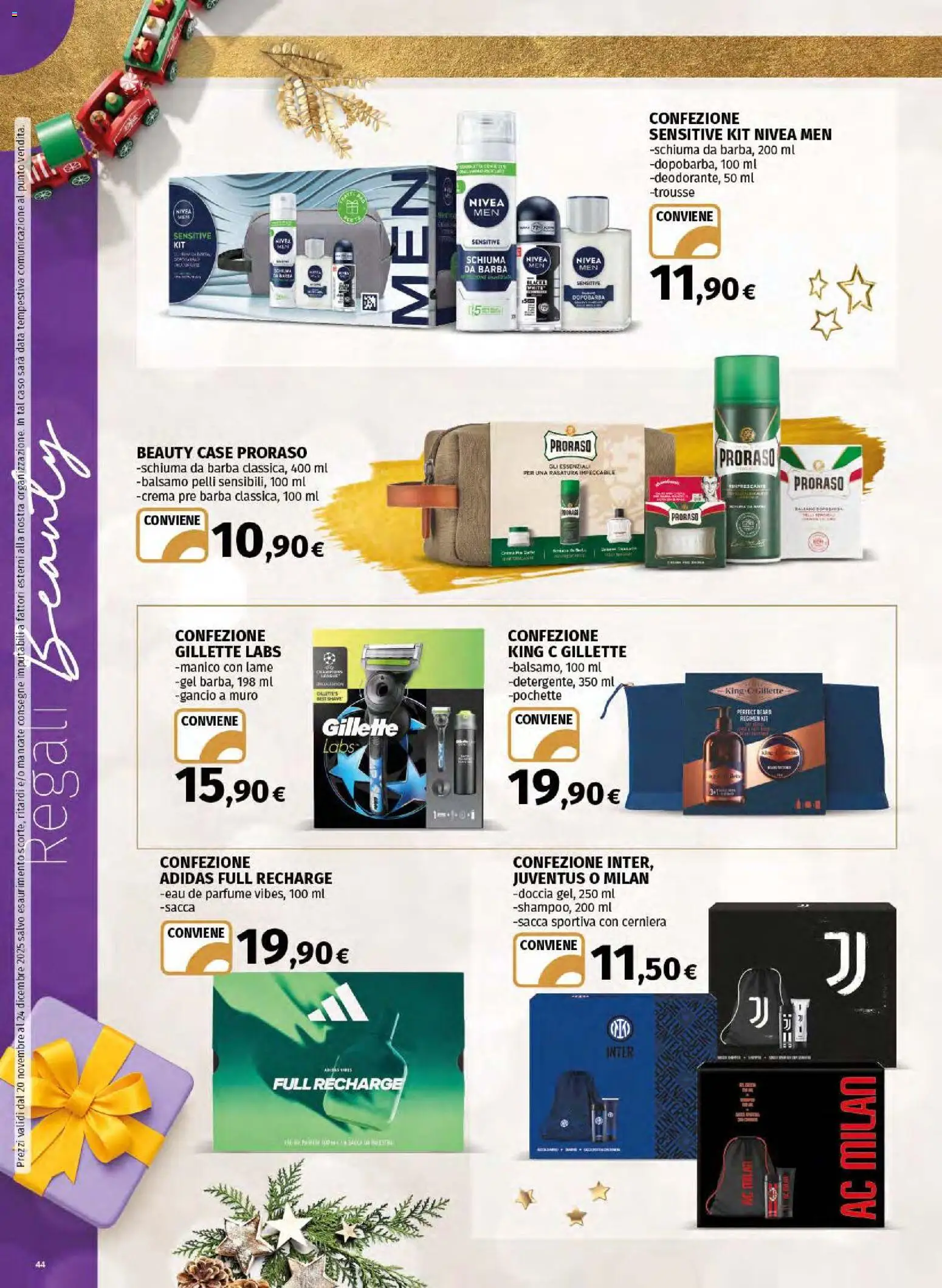 Volantino Ipercoop del 20.11.2025 | Pagina: 44 | Prodotti: Balsamo, Schiuma da barba, Dopobarba, Data