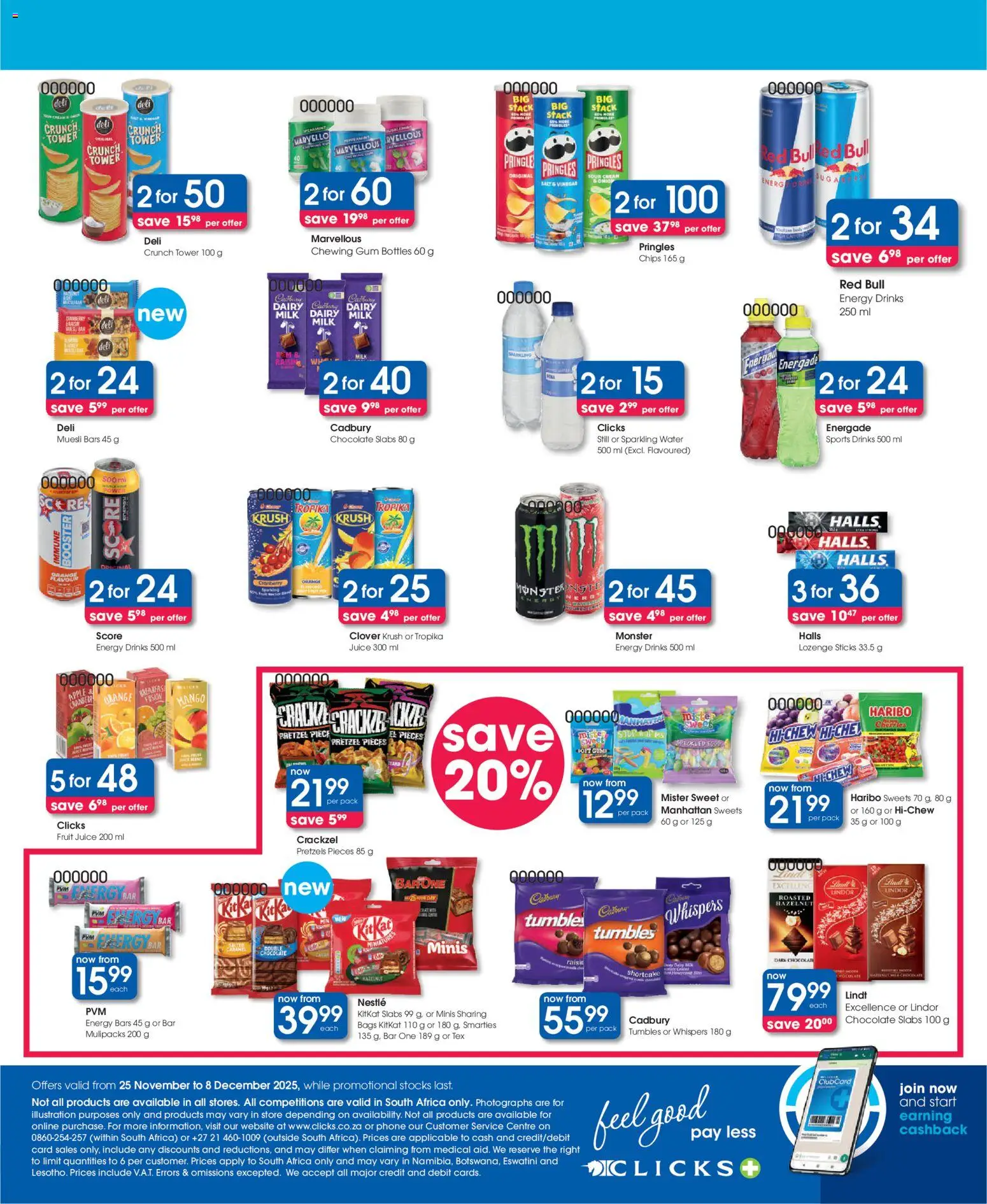 New Clicks catalogue – valid from 25.11.2025 | Page: 47 | Products: Phone, Vinegar, Chips, Raisins