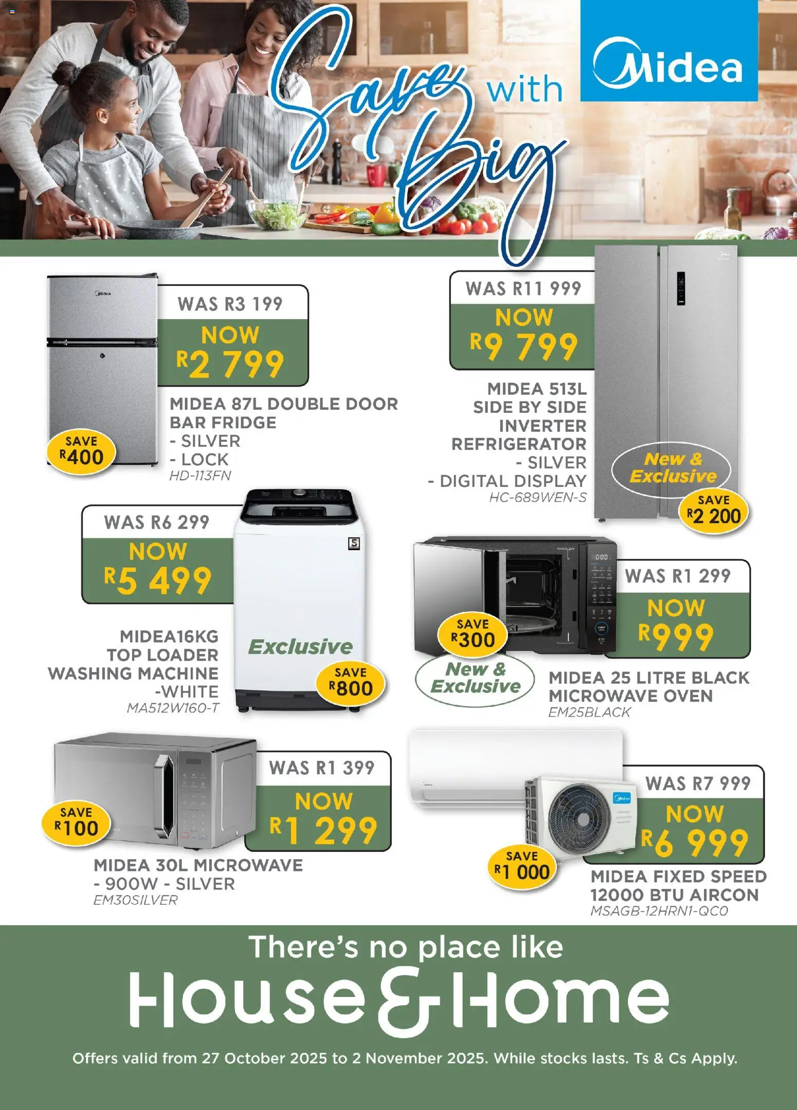 New House and Home catalogue – valid from 27.10.2025 | Page: 1 | Products: Refrigerator, Oven, Microwave oven, Lock