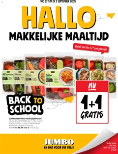JUMBO folder / publicité - Voorbeeld van een folder van JUMBO, geldig van 27.08.2025