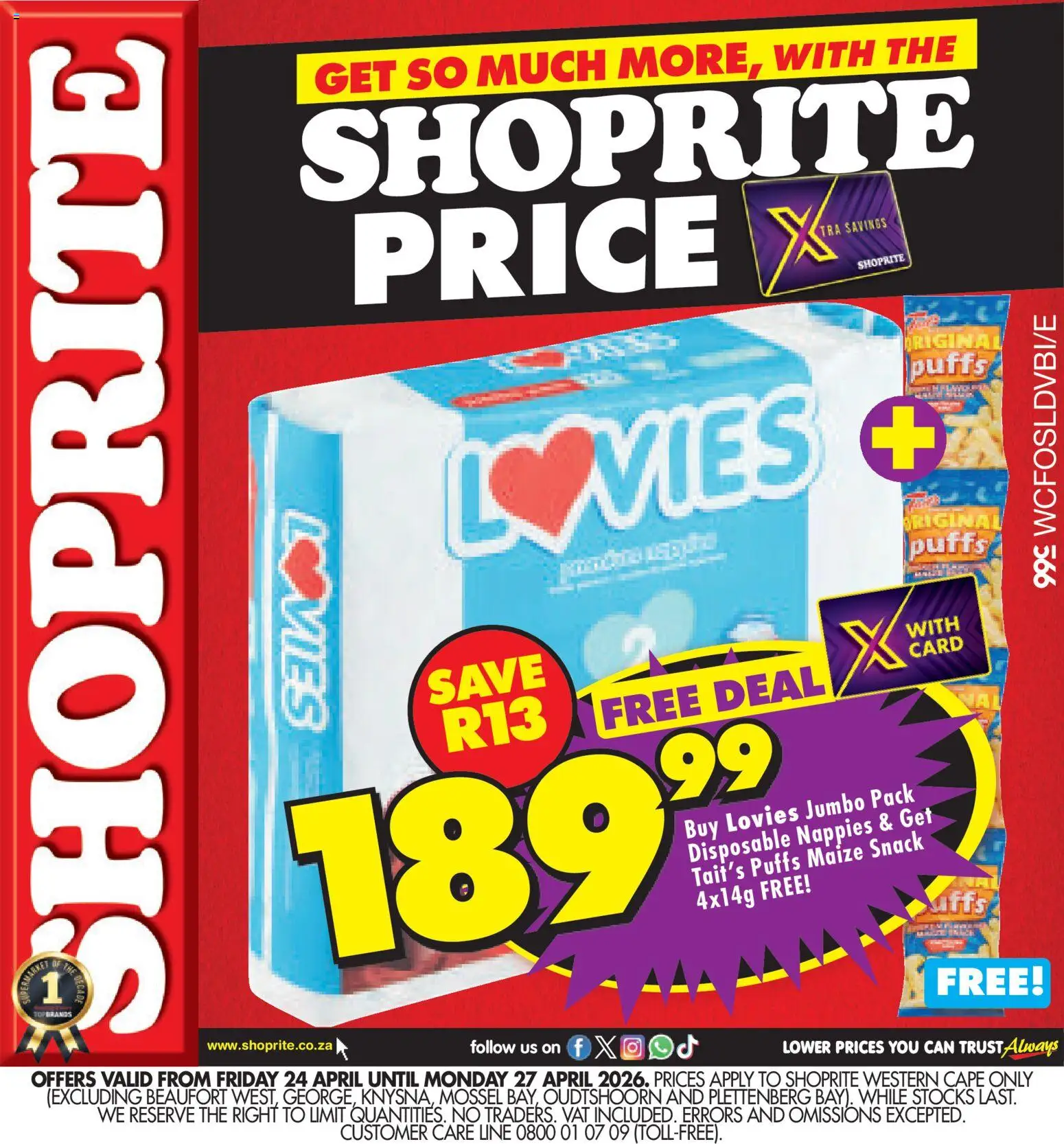 New Shoprite catalogue – valid from 24.04.2026 | Page: 1 | Products: Nappies