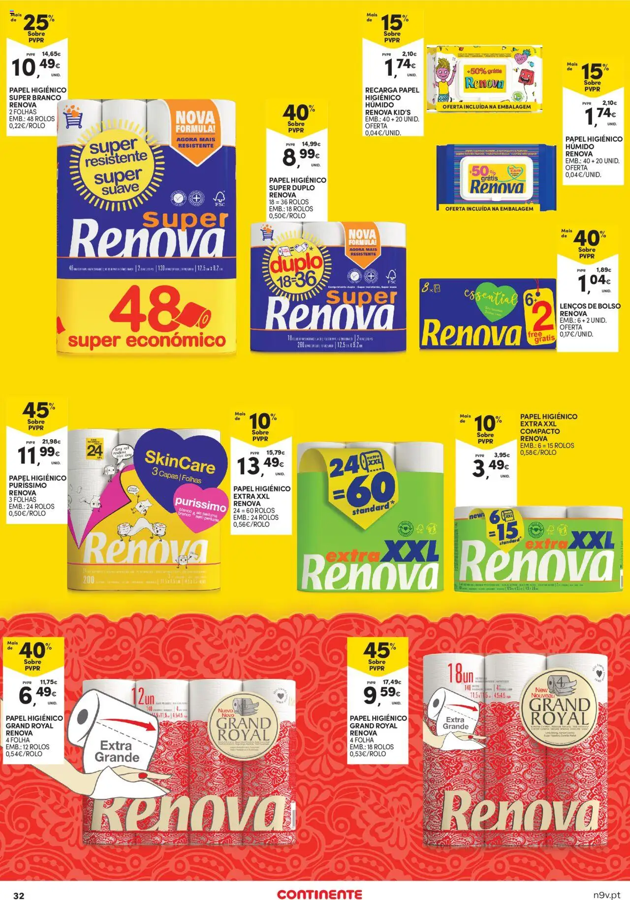 Continente - Açores │ válido de 16.10.2025 | Página: 32 | Produtos: Papel higiénico, Perfume
