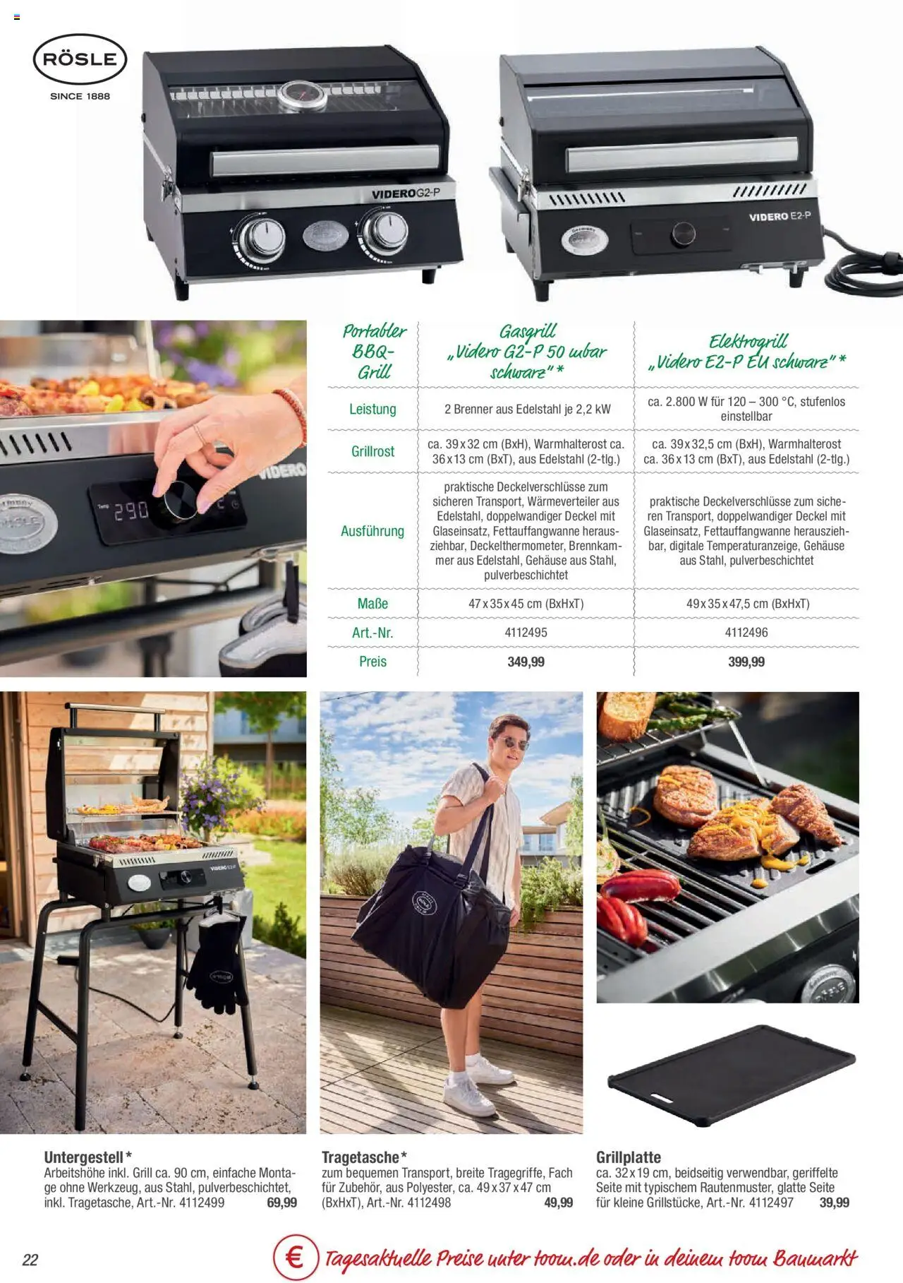 Toom Baumarkt Grills & Zubehör 2025 - gültig ab dem 19.02.2025 | Seite: 22 | Produkte: Grill