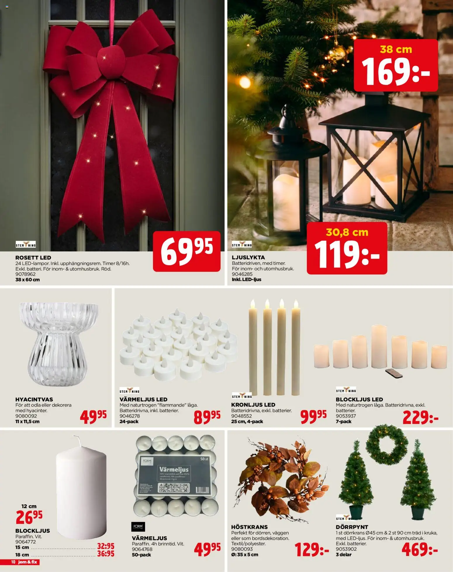 Jem & Fix reklamblad aktuell från 27.10.2025 | Sida: 10 | Produkter: Värmeljus