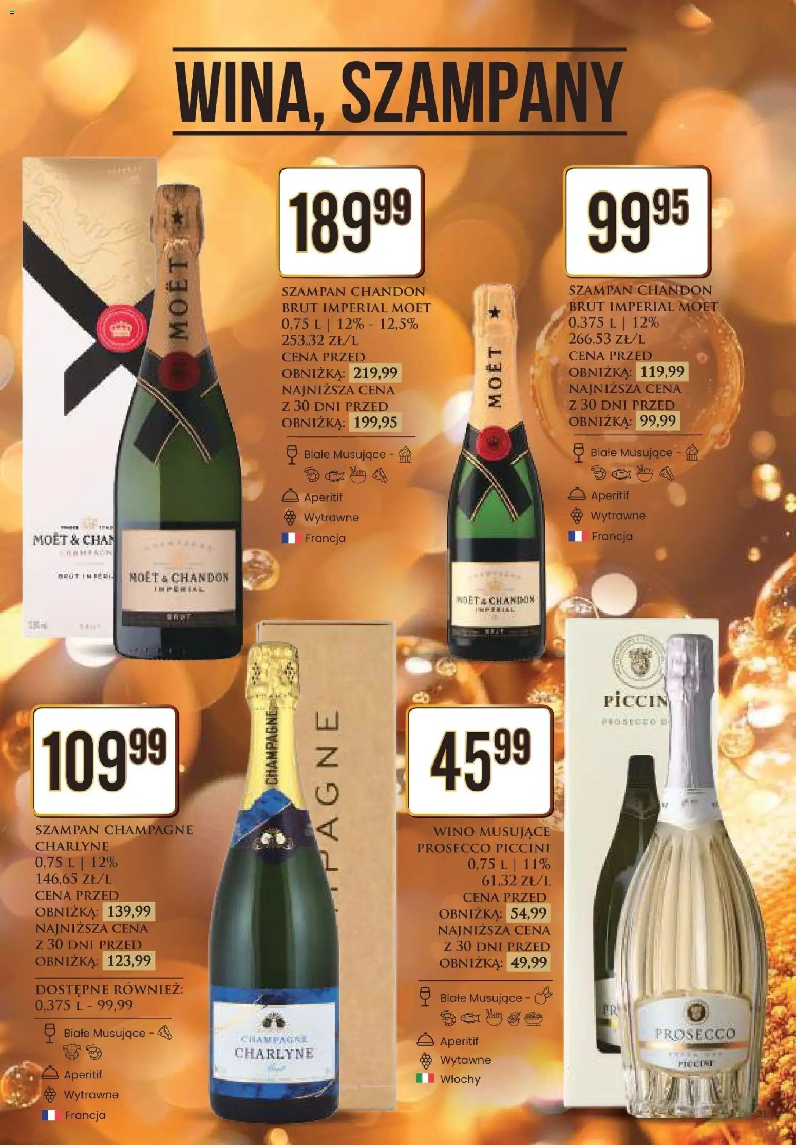 Dino Gazetka alkoholowa od 27.12.2025 | Strona: 21 | Produkty: Moet, Champagne, Wino, Prosecco