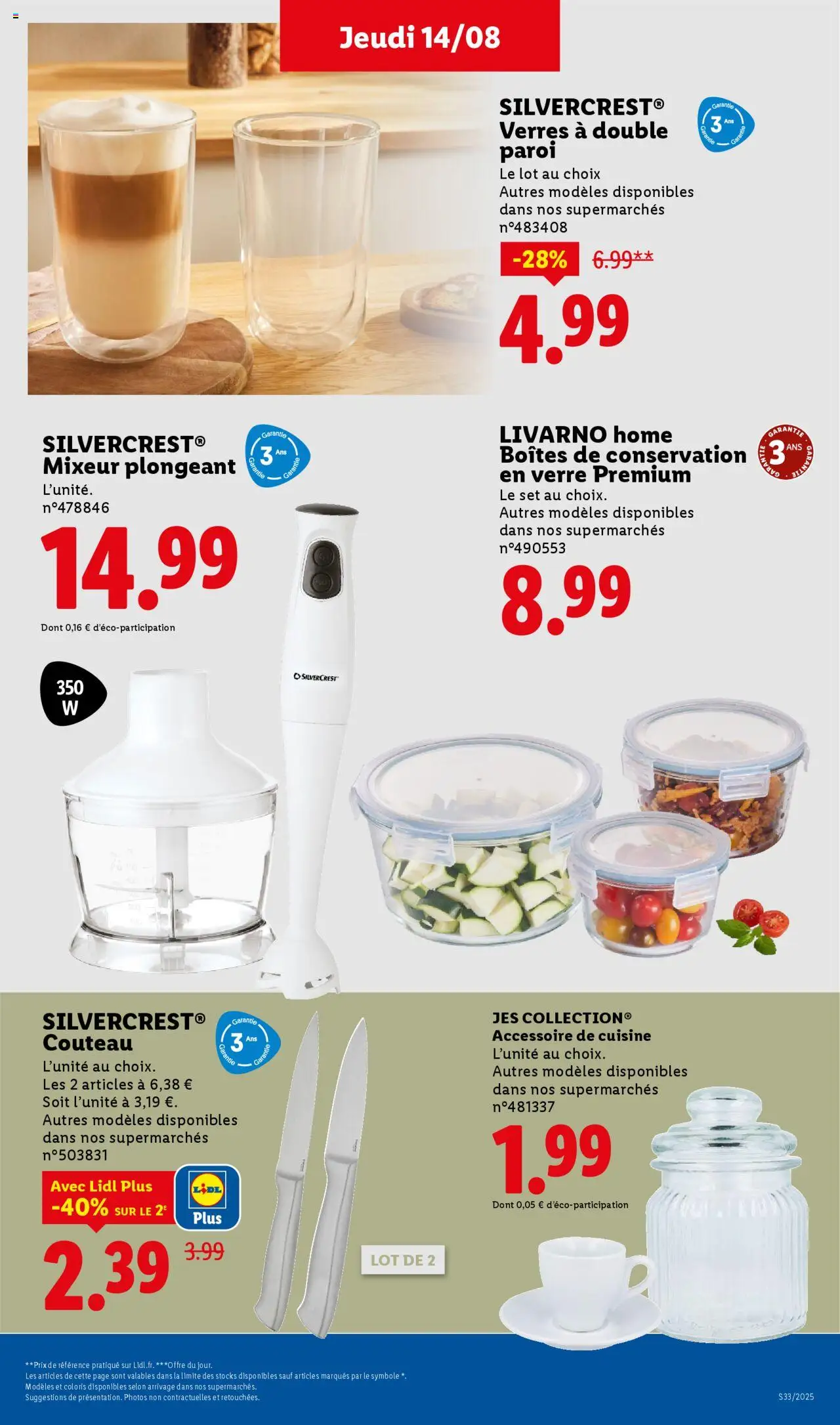  | Page: 17 | Produits: Couteau, Mixeur plongeant, Blender, Verres a double paroi