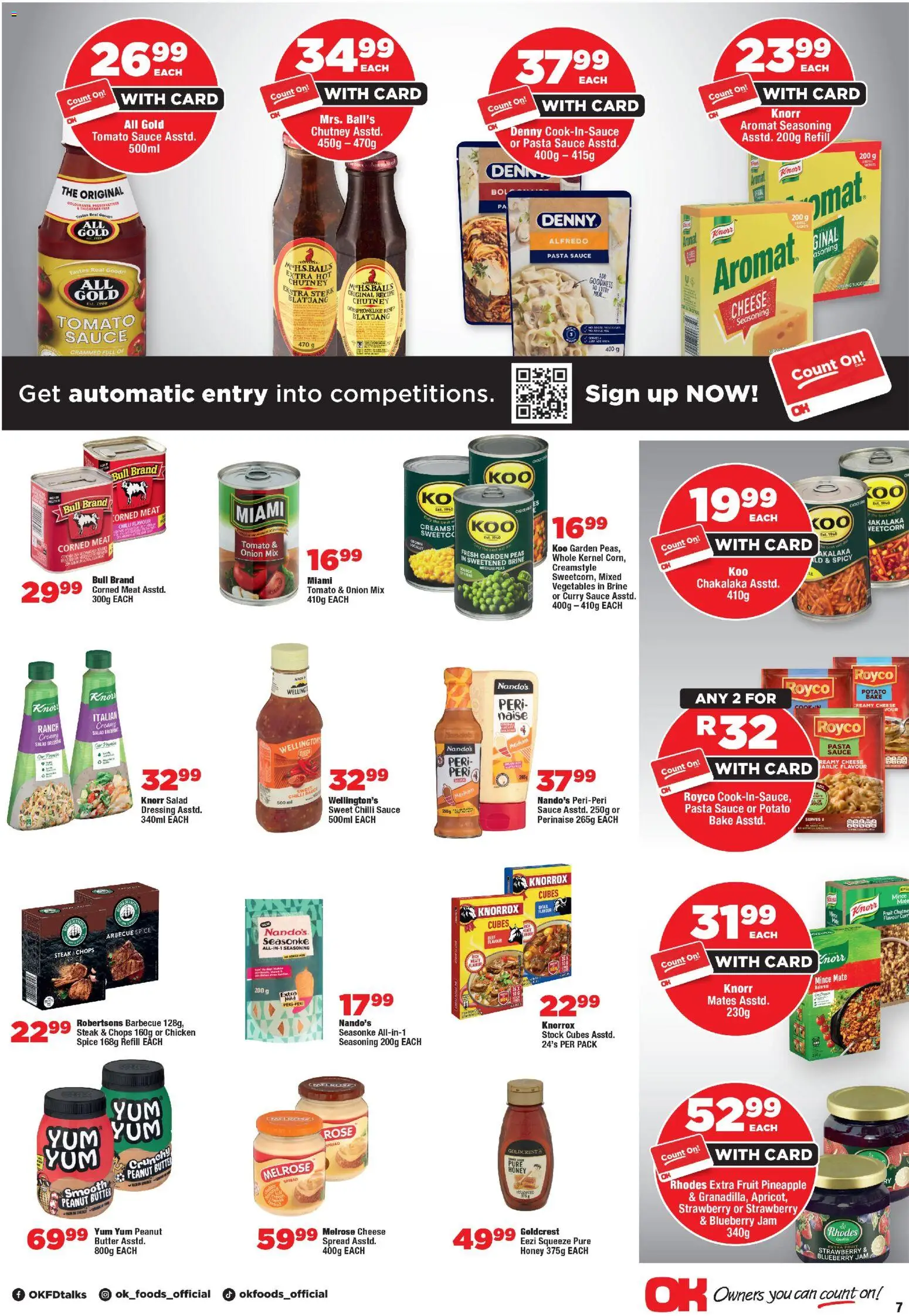New OK Foods catalogue – valid from 25.02.2026 | Page: 7 | Products: Jam, Salad dressing, Dressing, Vegetables