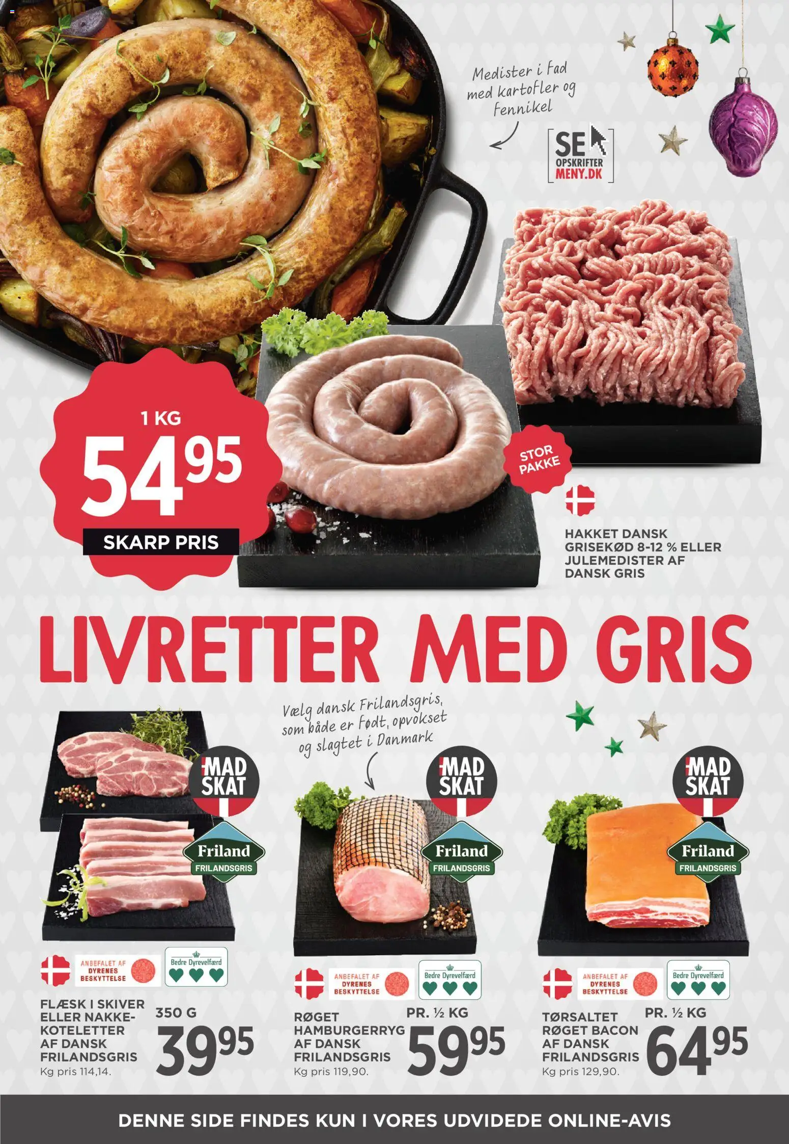 Meny tilbudsavis – gyldig fra 19.12.2025 | Side: 12 | Produkter: Kartofler, Bacon, Hamburgerryg, Søm