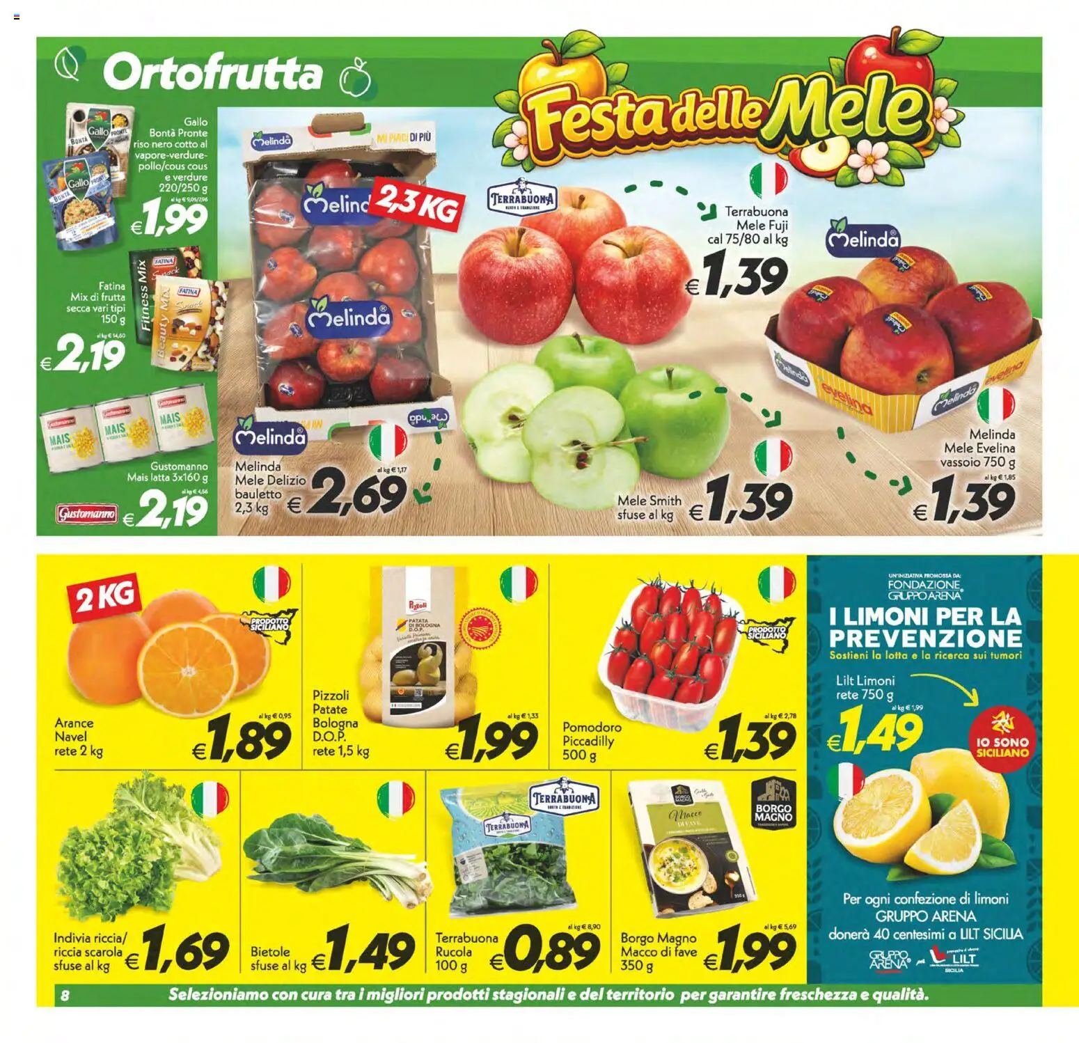 Volantino SuperConveniente del 06.03.2026 | Pagina: 8 | Prodotti: Arance, Patate, Pomodoro, Indivia