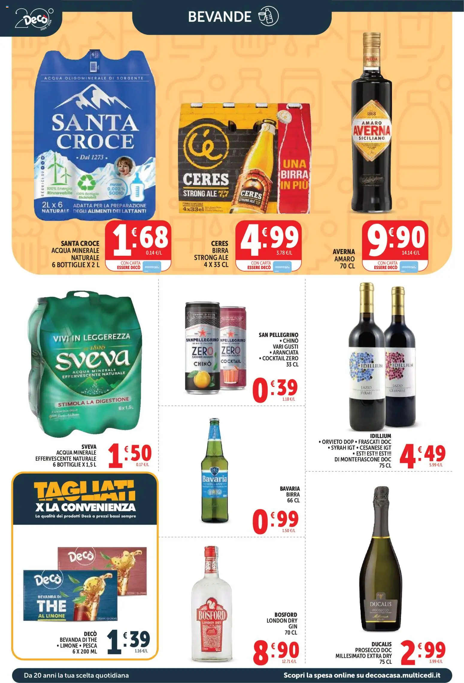Volantino Decò del 09.04.2026 | Pagina: 10 | Prodotti: Acqua, Limone, The, Amaro