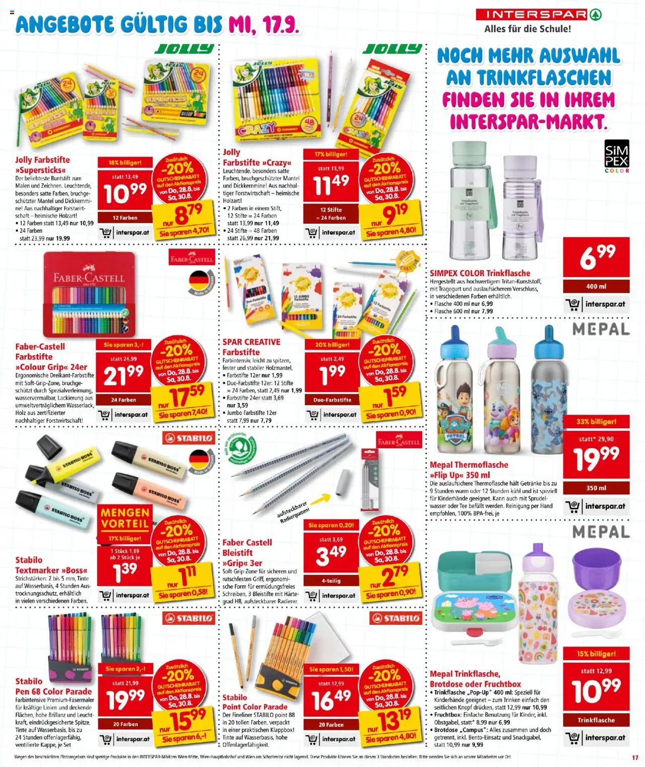 Interspar Flugblatt gültig ab 28.08.2025 | Seite: 17 | Produkte: Mantel, Wasser, Tee