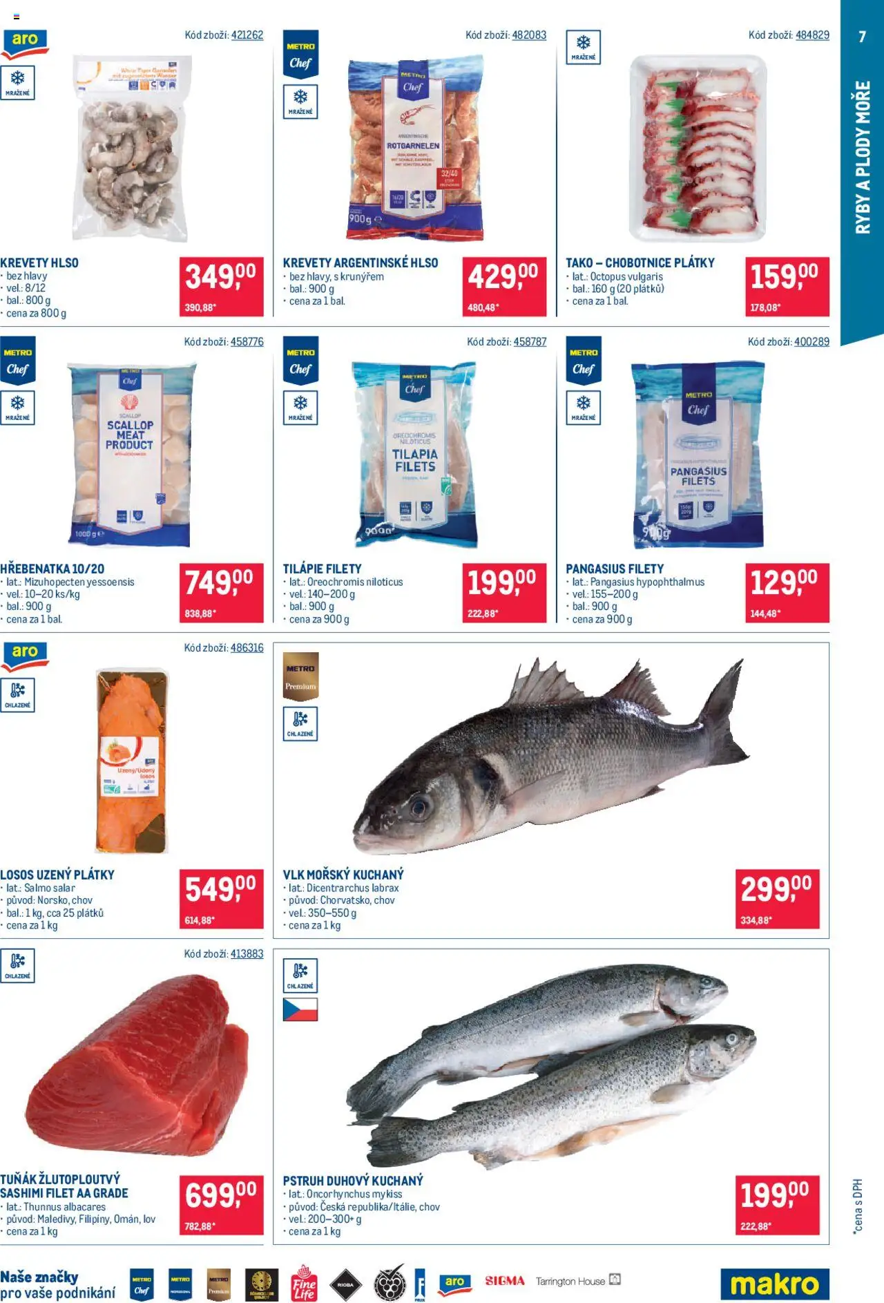Makro leták - Gastronomie od 10.09.2025 | Strana: 7 | Produkty: Tuňák, Tilapie, Pstruh, Filet