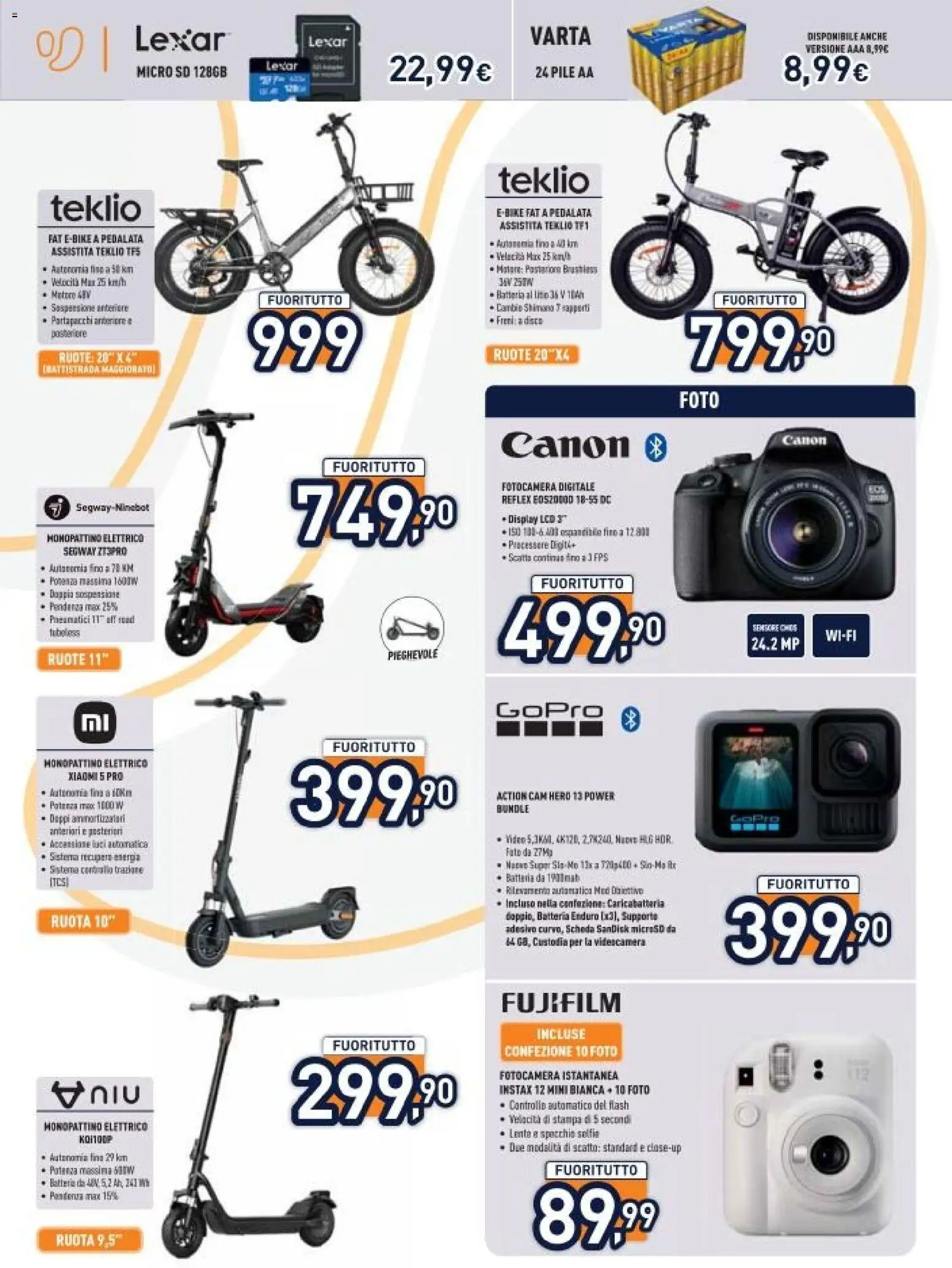 Volantino Unieuro del 16.01.2026 | Pagina: 26 | Prodotti: Xiaomi, Fotocamera istantanea, Stampa, Monopattino elettrico