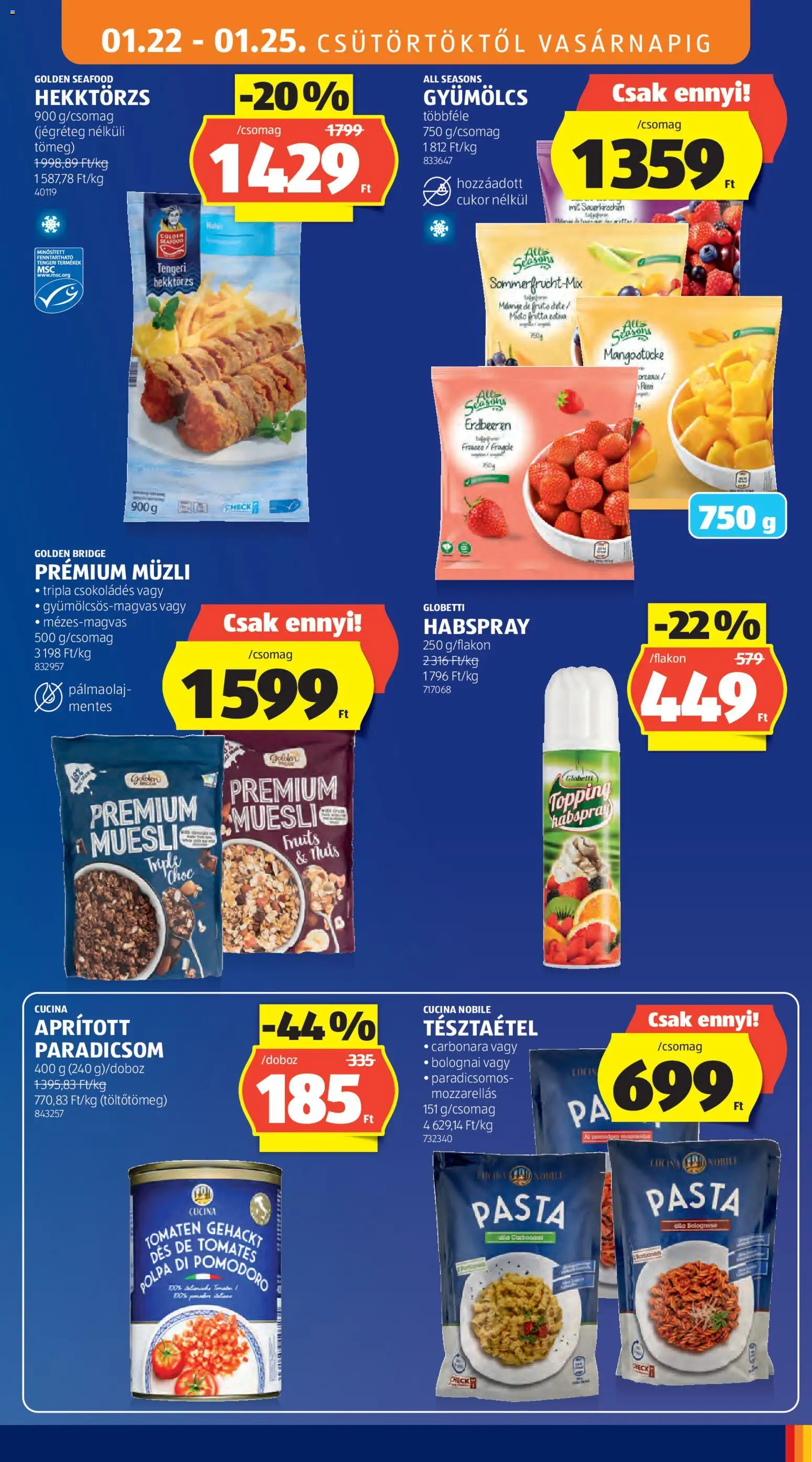 Aldi akciós ujság - amely érvényes a következő dátumtól: 22.01.2026 | Oldal: 11 | Termékek: Müzli, Gyümölcs, Paradicsom, Cukor